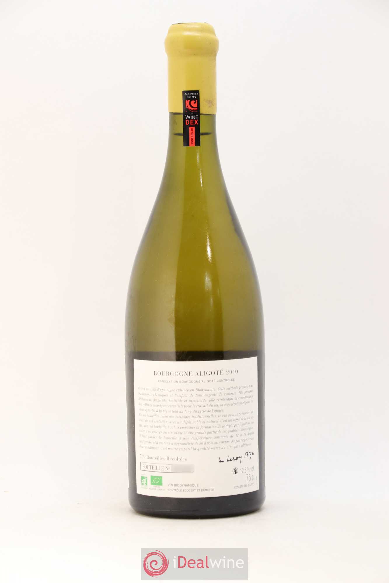 Bourgogne Aligoté Sous Chatelet d'Auvenay (Domaine) 2010 - Lot de 1 bouteille - 1