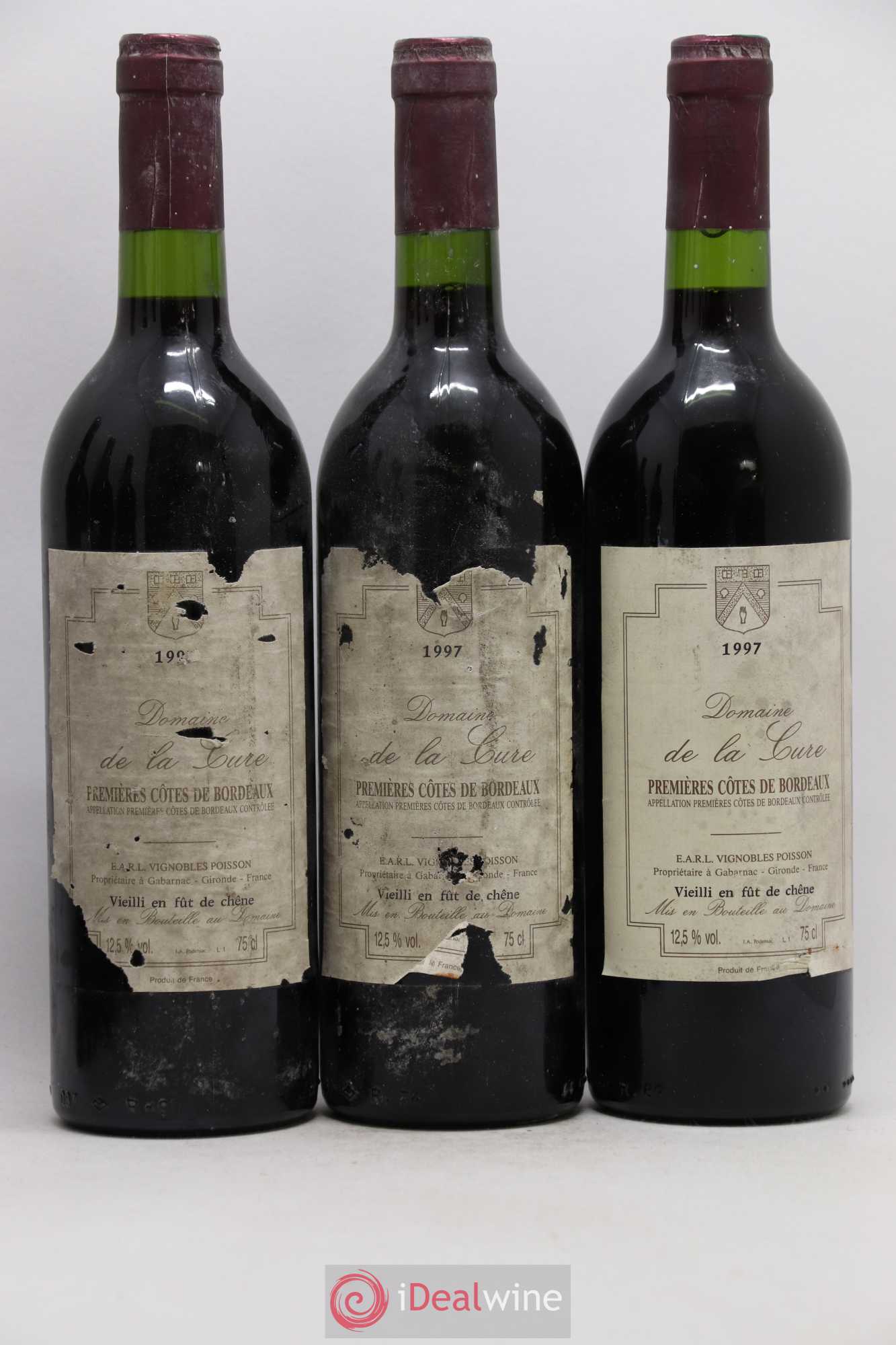 Premières Côtes de Bordeaux Domaine de la Cure 1997 - Lot de 6 bouteilles - 2