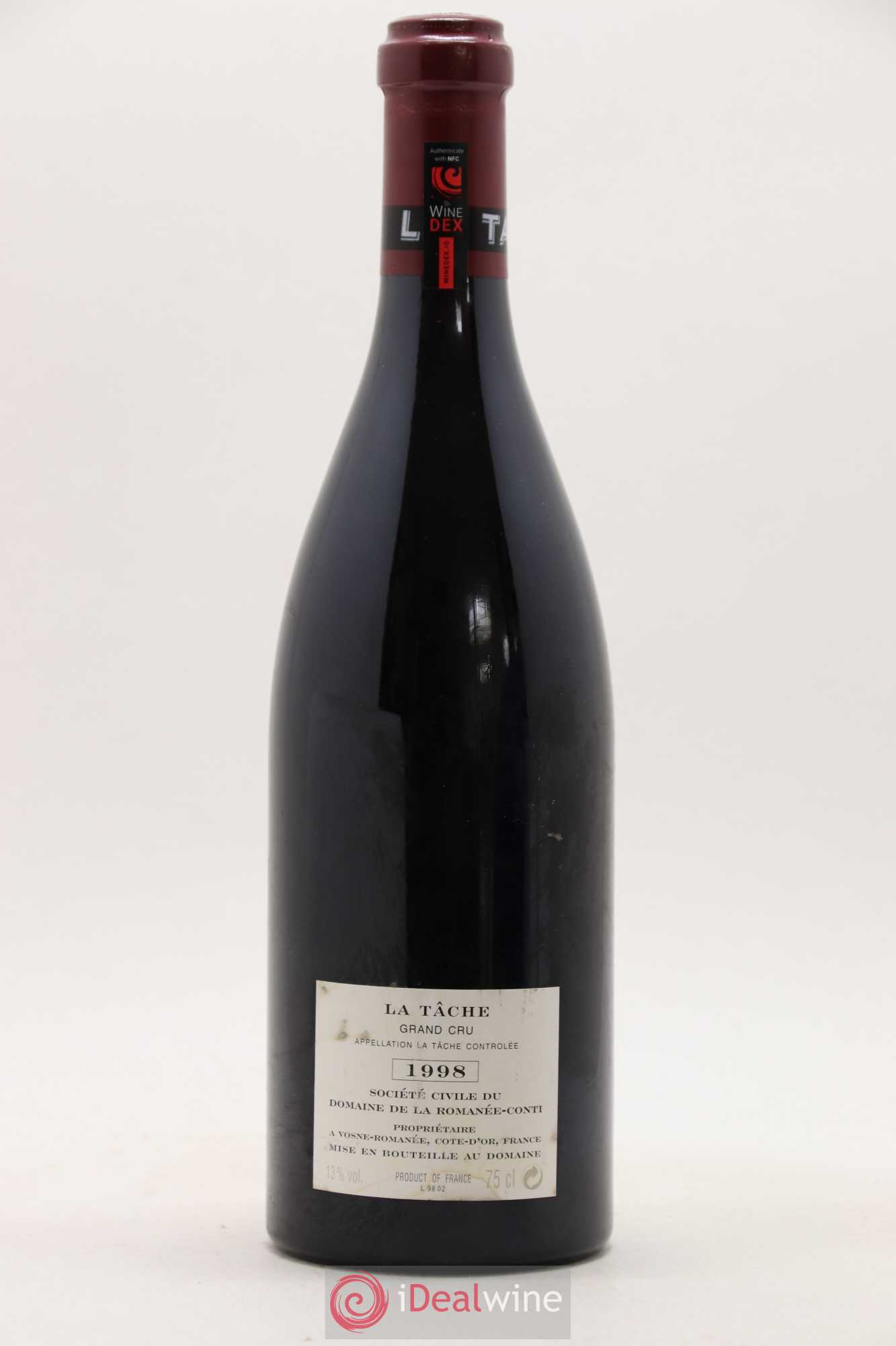 La Tâche Grand Cru Domaine de la Romanée-Conti 1998 - Lot de 1 bouteille - 1