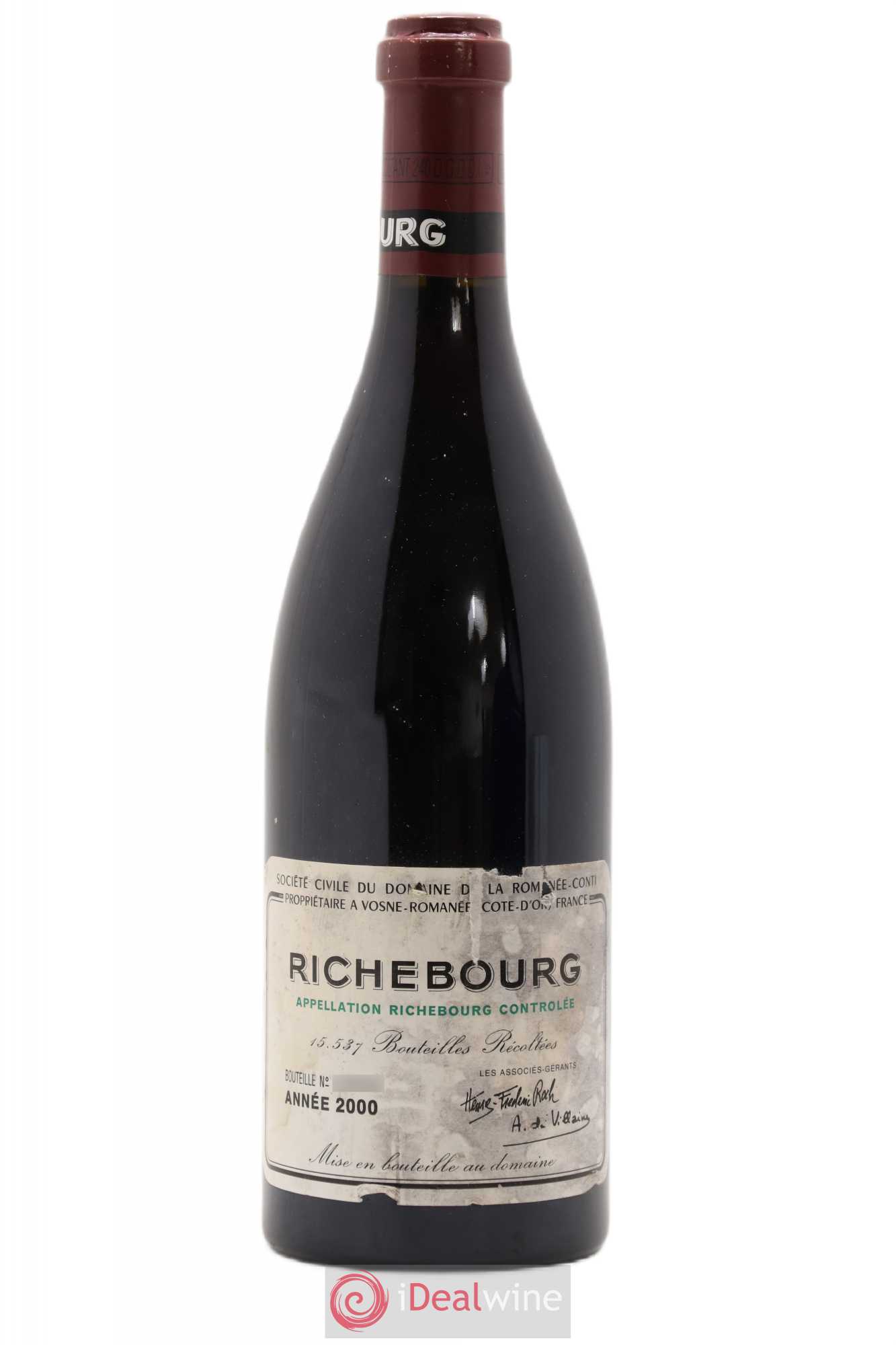 Richebourg Grand Cru Domaine de la Romanée-Conti 2000 - Lot de 1 bouteille - 0
