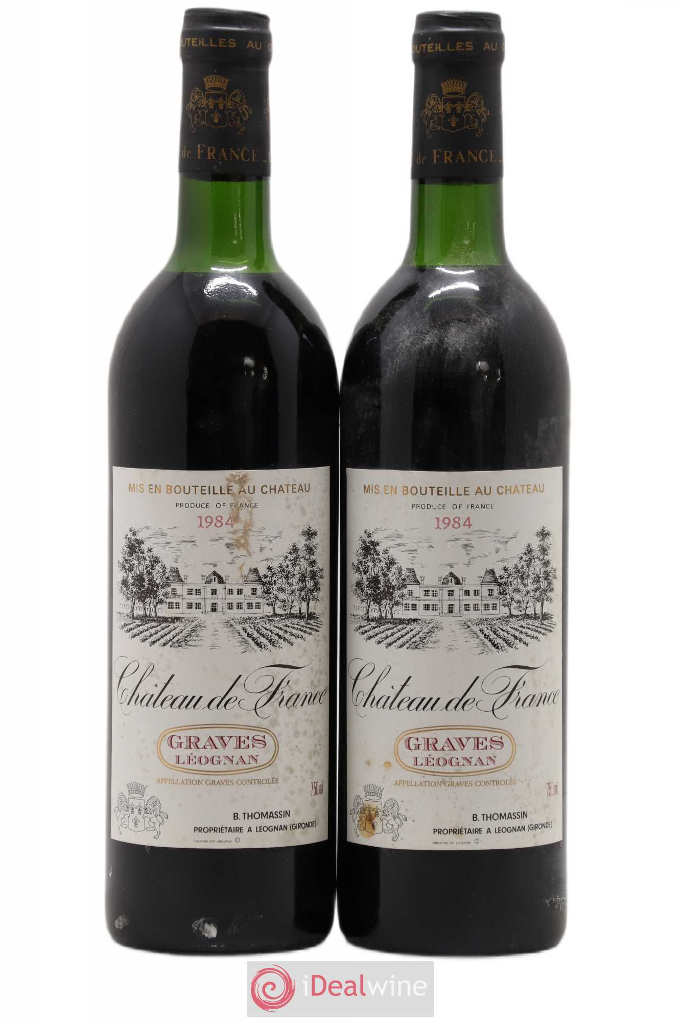 Château de France 1984 - Lot de 2 bouteilles - 0
