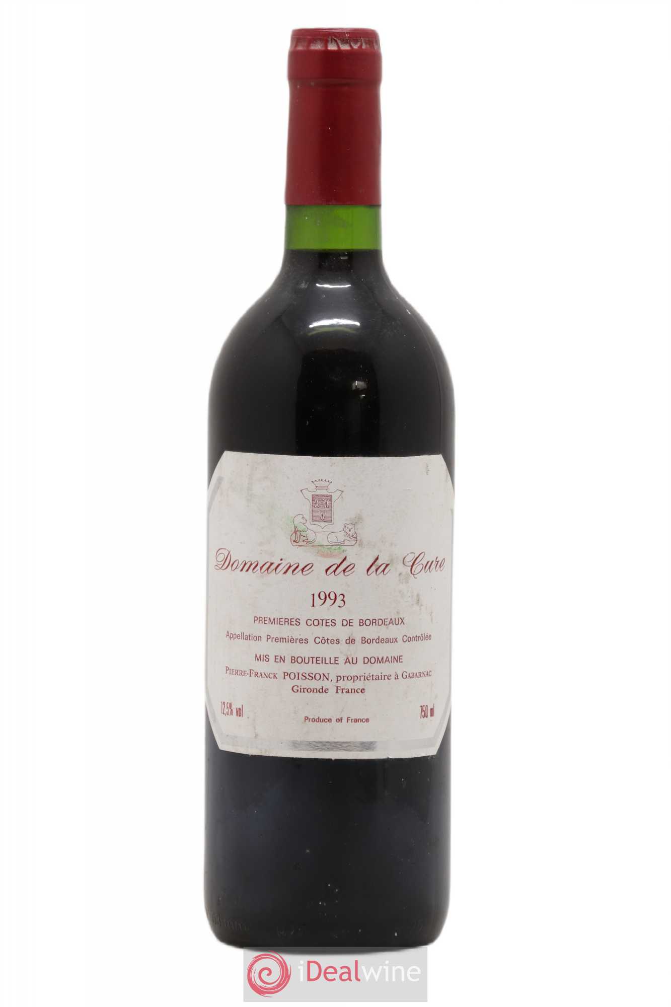 Premières Côtes de Bordeaux Domaine de la Cure 1993 - Lot de 1 bouteille - 0