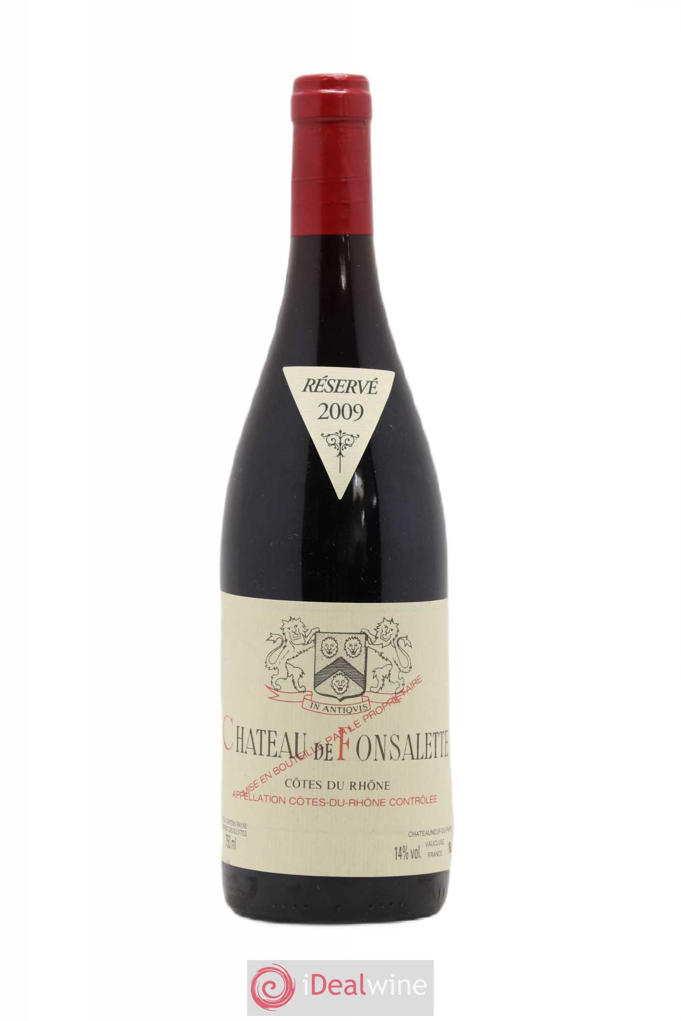 Côtes-du-Rhône Château de Fonsalette Emmanuel Reynaud 2009 - Lot de 1 bouteille - 0