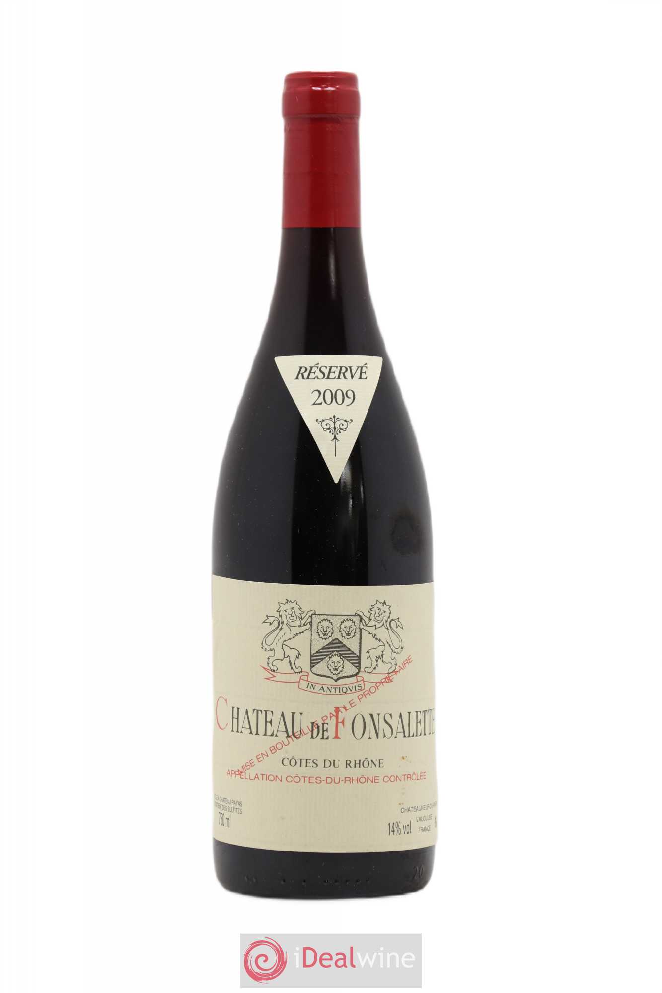 Côtes-du-Rhône Château de Fonsalette Emmanuel Reynaud 2009 - Lot de 1 bouteille - 0