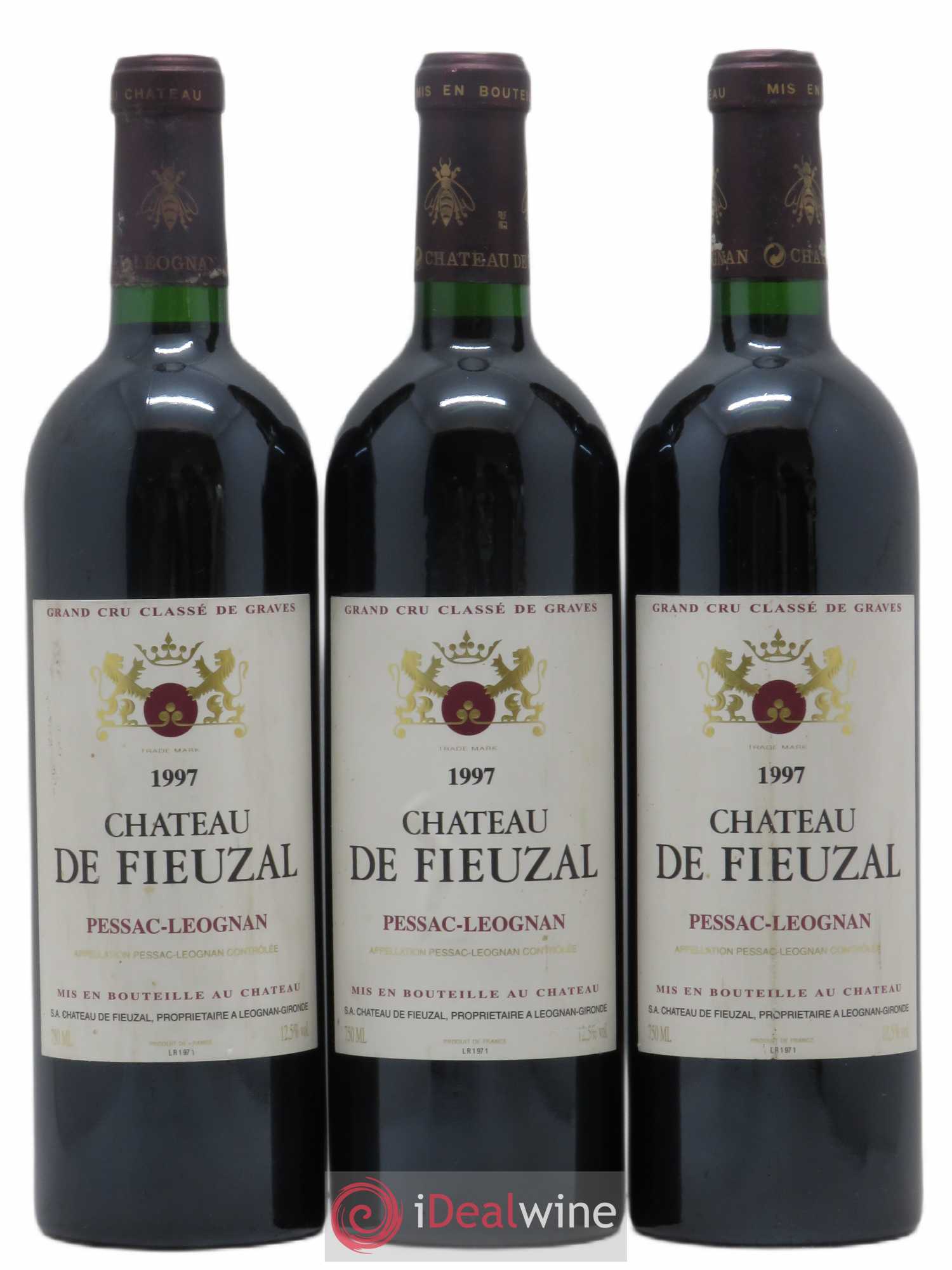 Château de Fieuzal Cru Classé de Graves 1997 - Lot de 3 bouteilles - 0