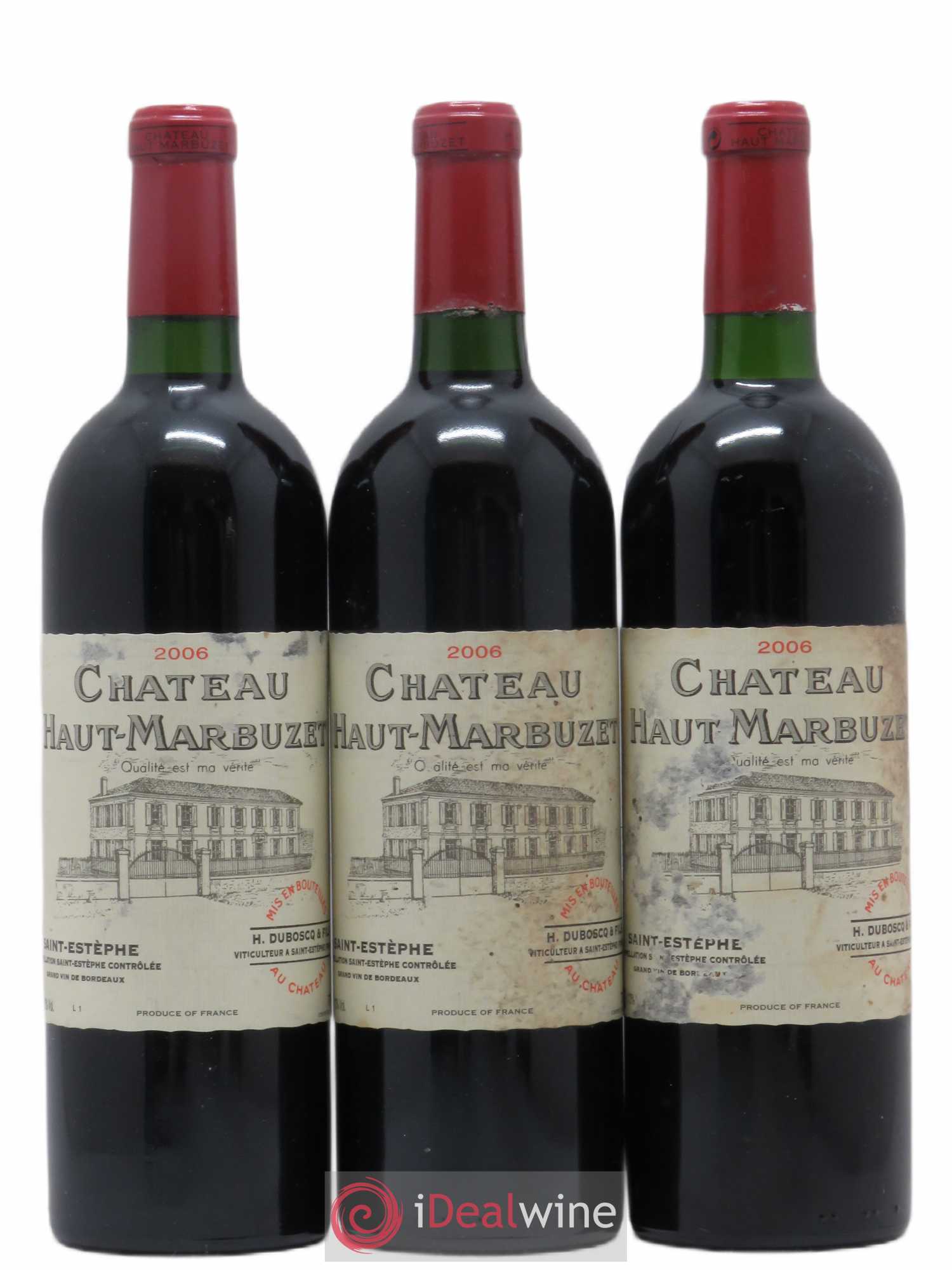 Château Haut Marbuzet 2006 - Lot de 3 bouteilles - 0