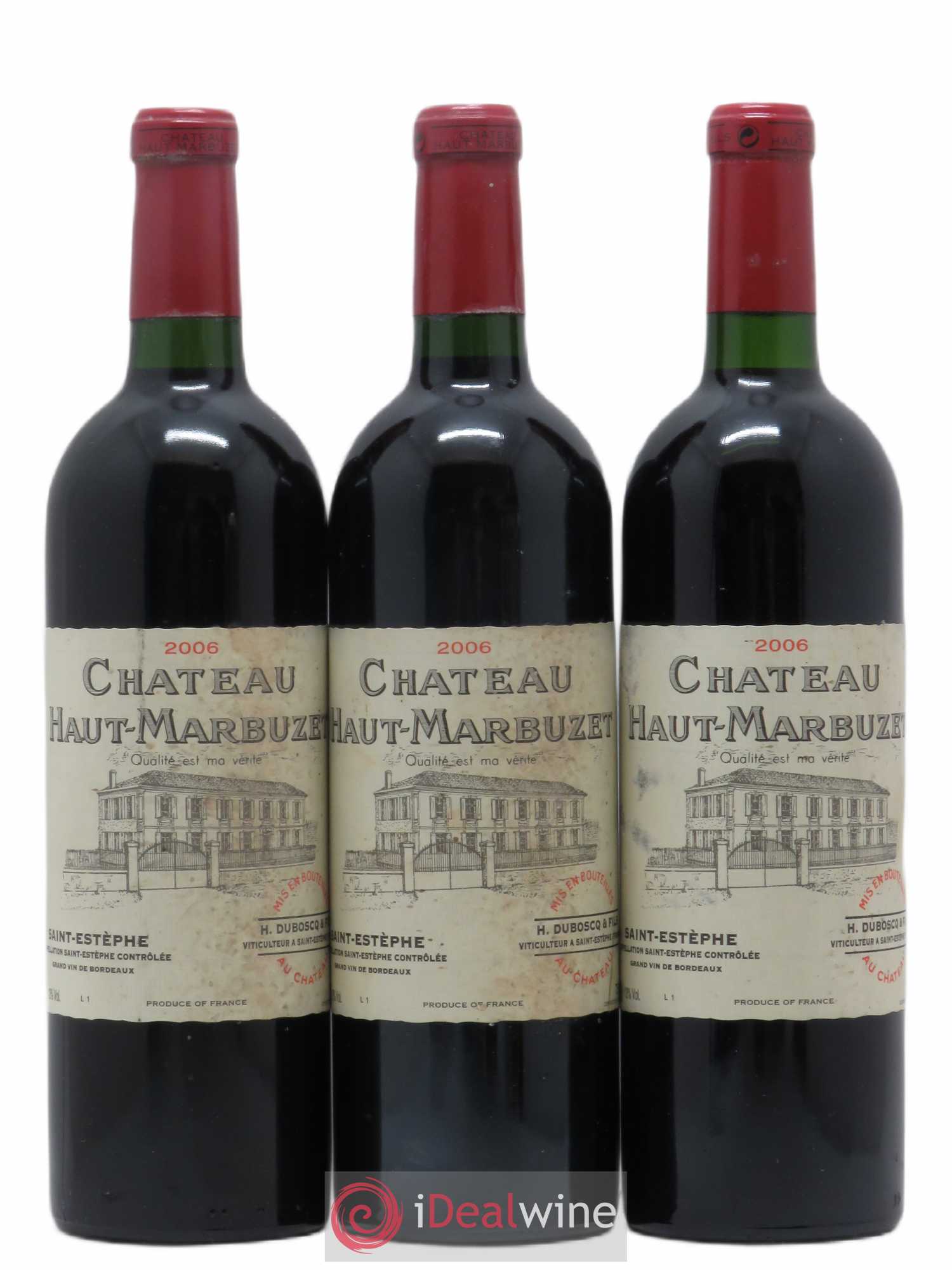 Château Haut Marbuzet 2006 - Lot de 3 bouteilles - 0