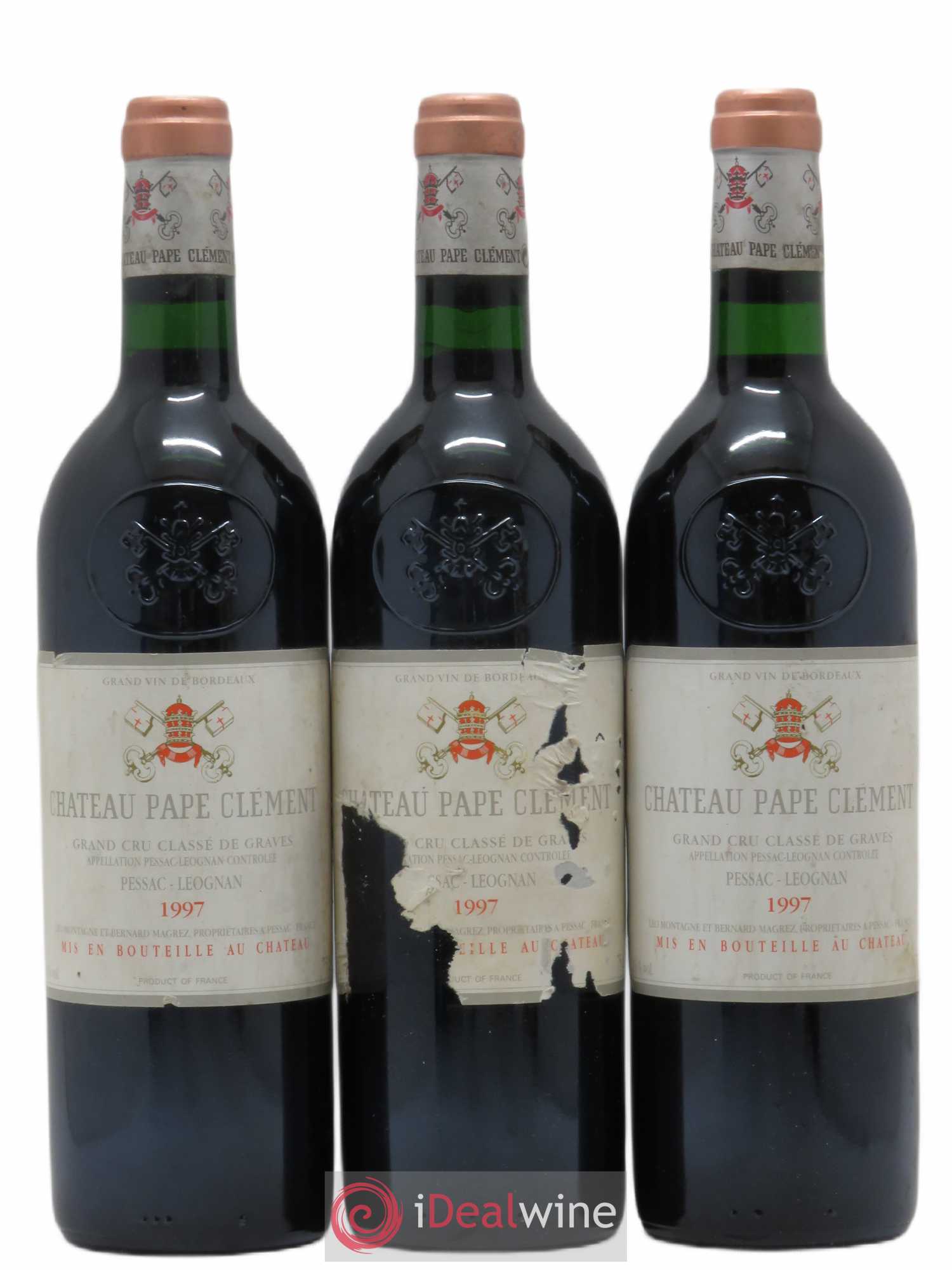 Château Pape Clément Cru Classé de Graves 1997 - Lot de 3 bouteilles - 0