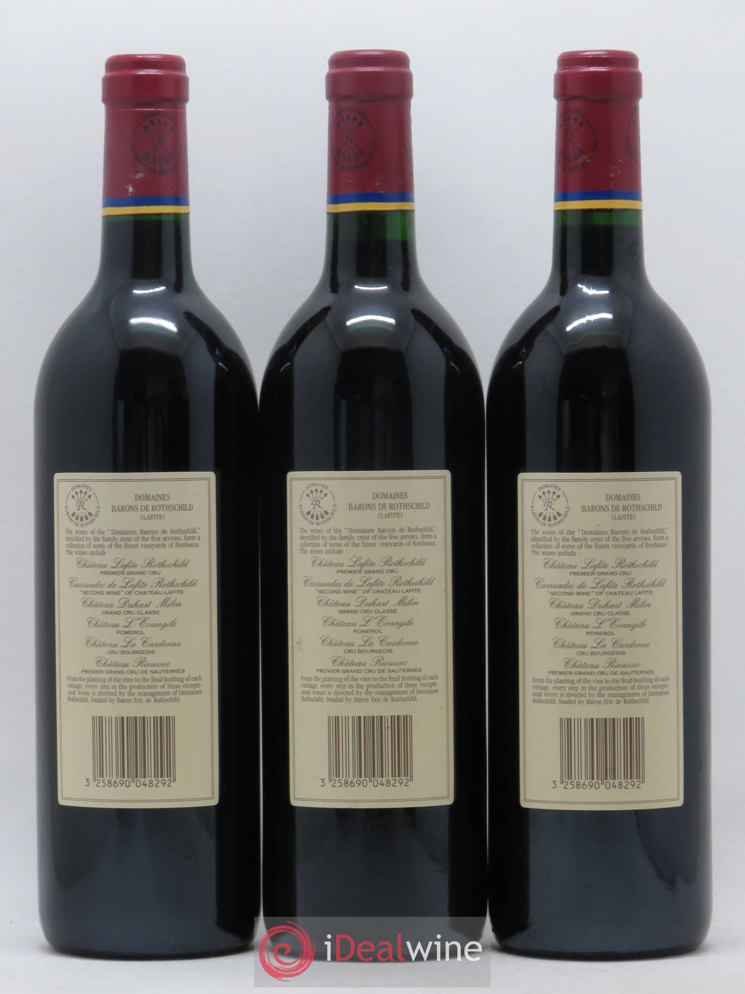 Carruades de Lafite Rothschild Second Vin 1992 - Lot de 3 bouteilles - 1