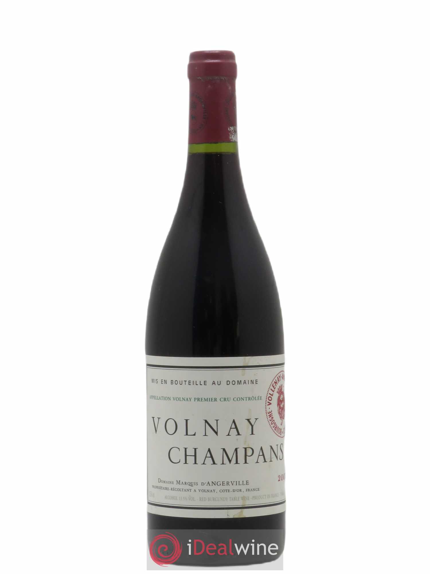 Volnay 1er Cru Champans Marquis d'Angerville (Domaine) 2003 - Lot de 1 bouteille - 0