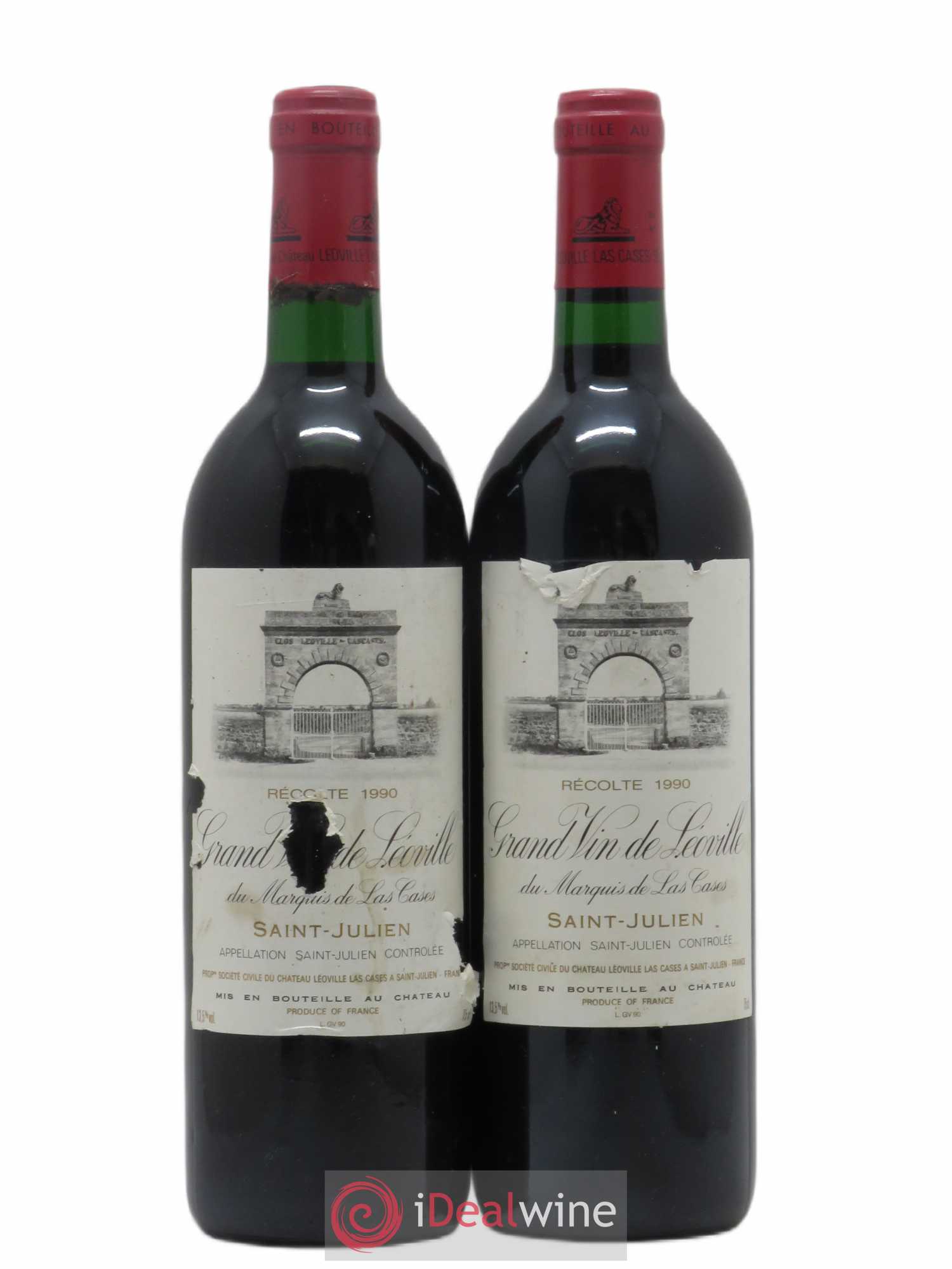 Château Léoville Las Cases 2ème Grand Cru Classé 1990 - Lot de 2 bouteilles - 0