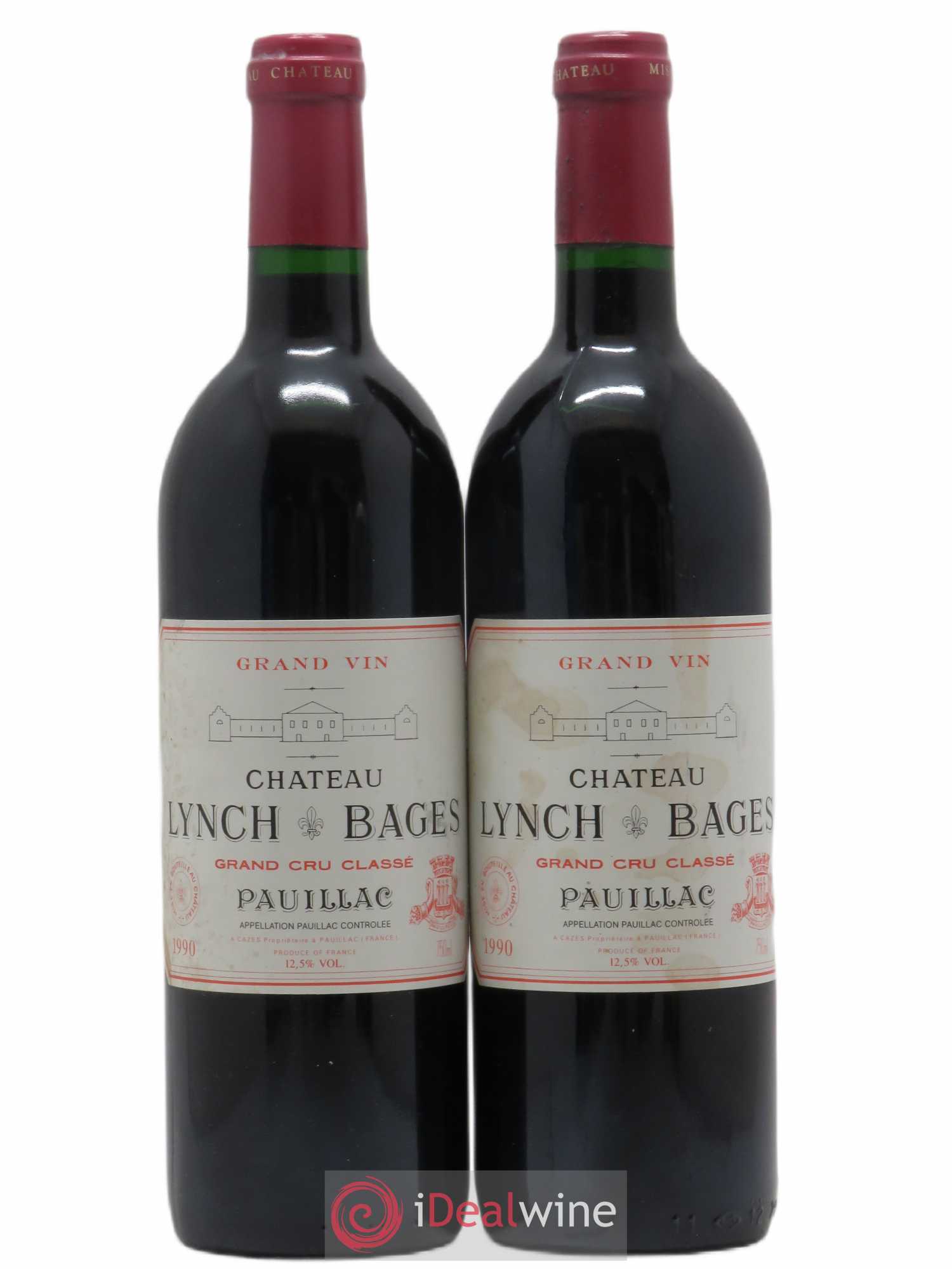 Château Lynch Bages 5ème Grand Cru Classé 1990 - Lot de 2 bouteilles - 0