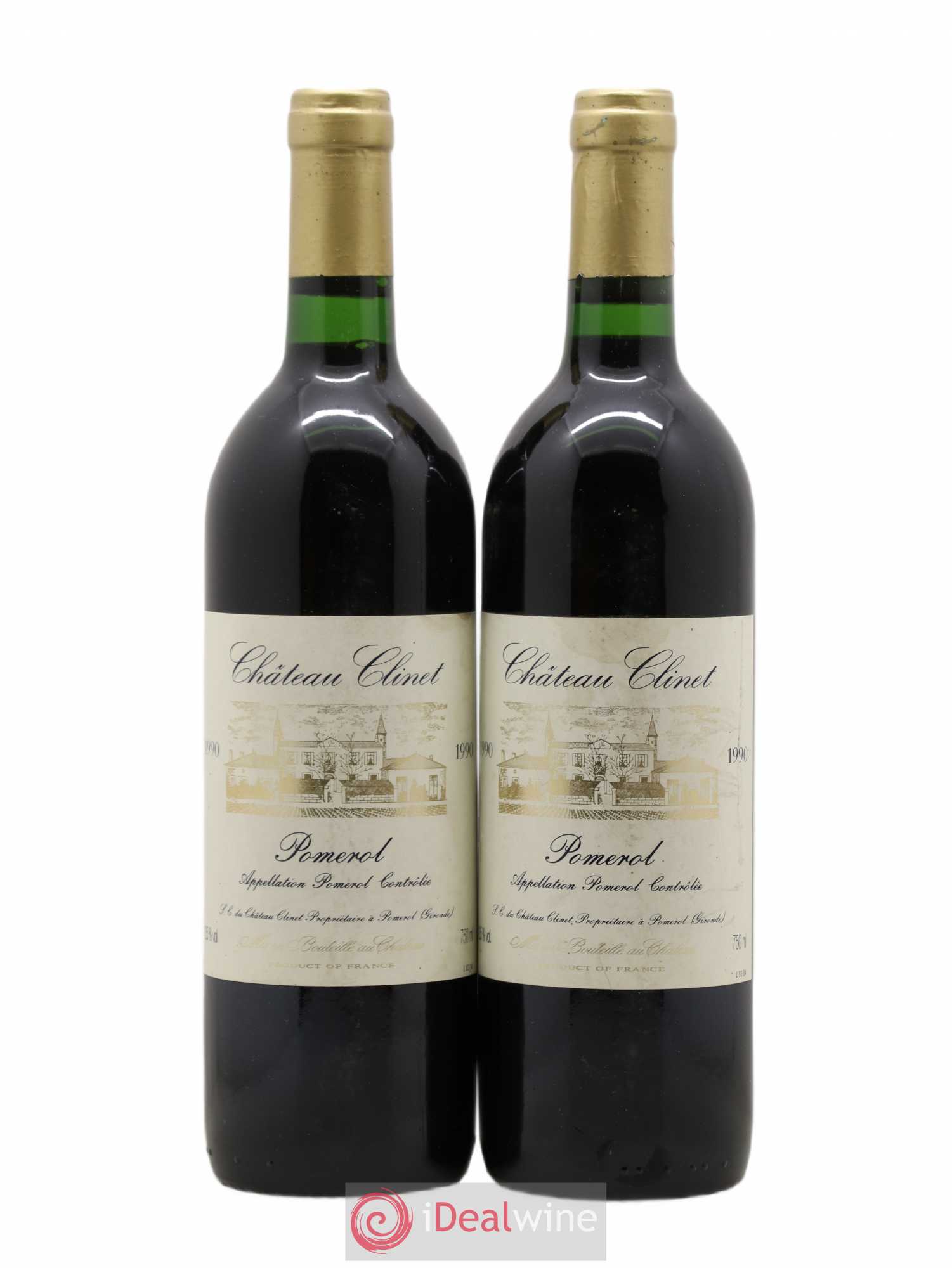 Château Clinet 1990 - Lot de 2 bouteilles - 0