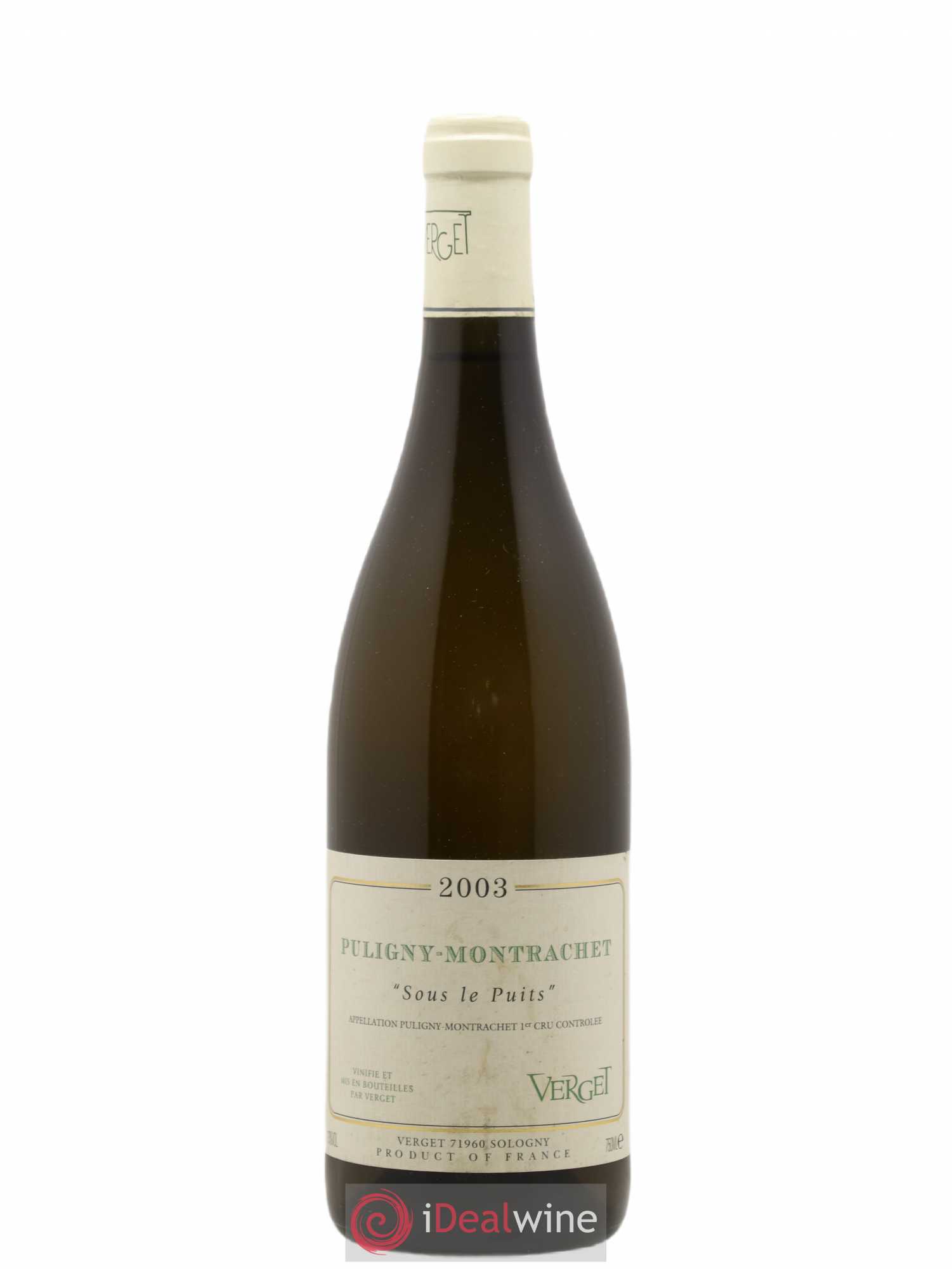 Puligny-Montrachet 1er Cru Sous le Puits Verget 2003 - Lot de 1 bouteille - 0