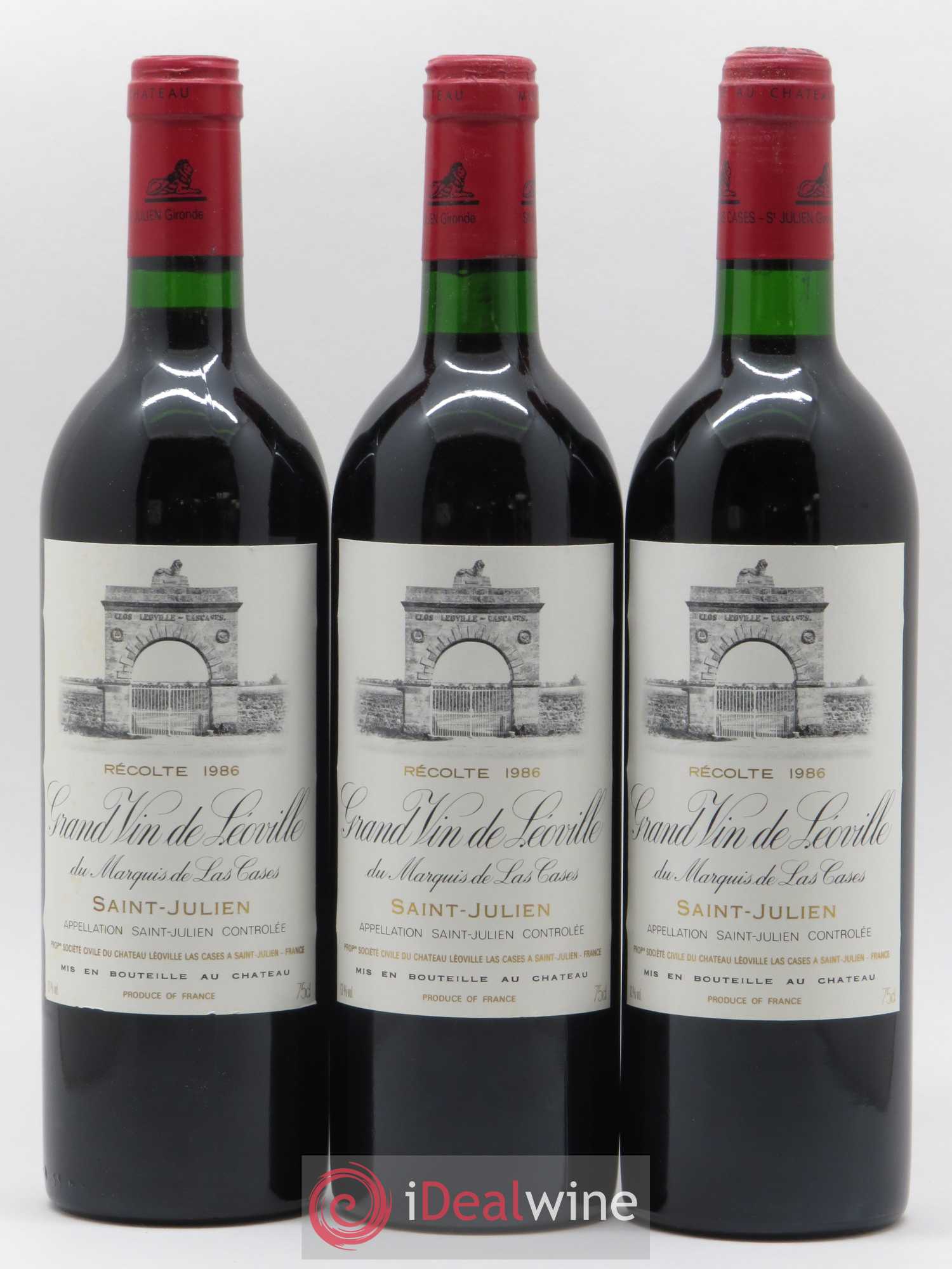 Château Léoville Las Cases 2ème Grand Cru Classé 1986 - Lot de 12 bouteilles - 1