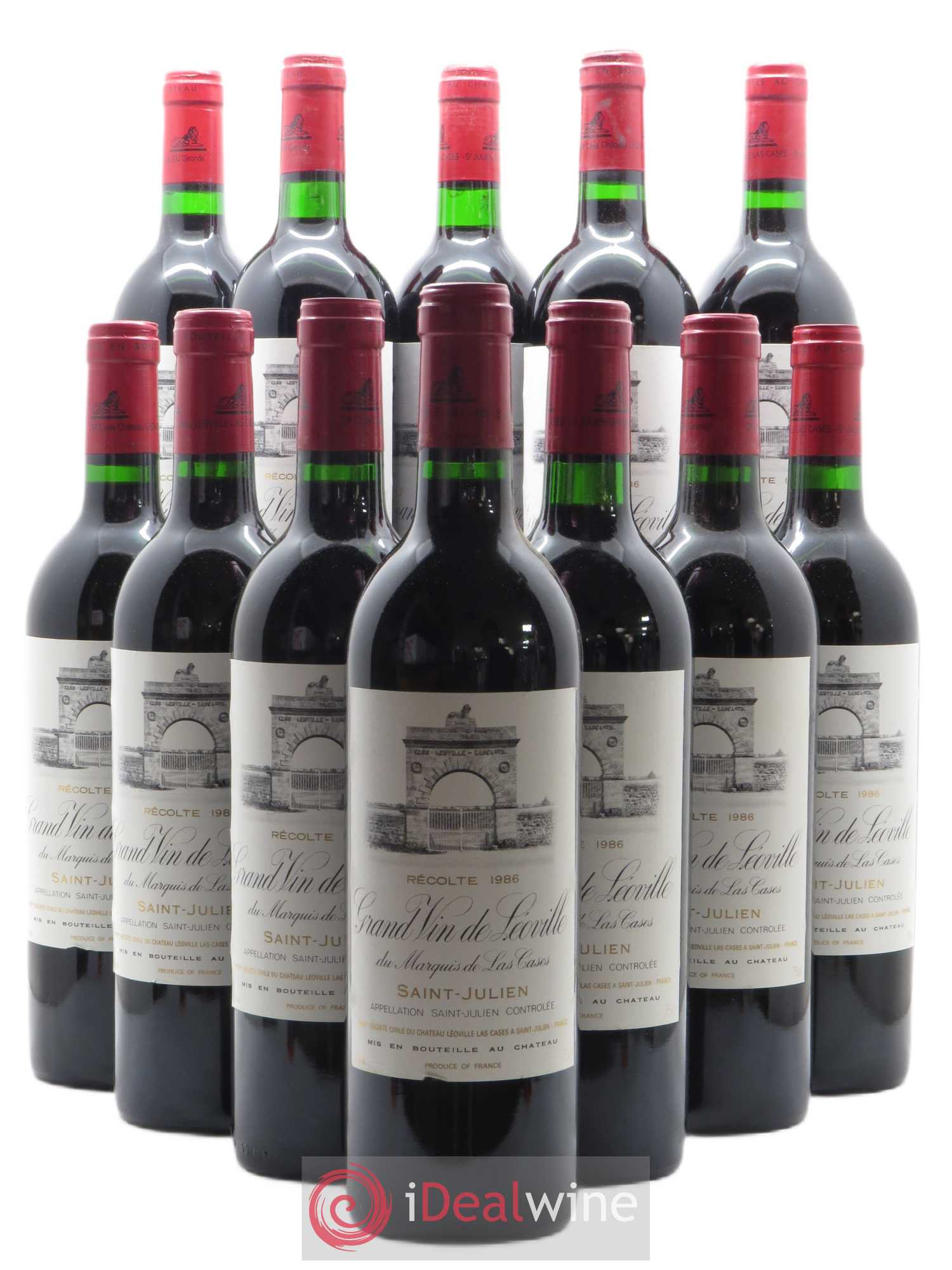 Château Léoville Las Cases 2ème Grand Cru Classé 1986 - Lot de 12 bouteilles - 0