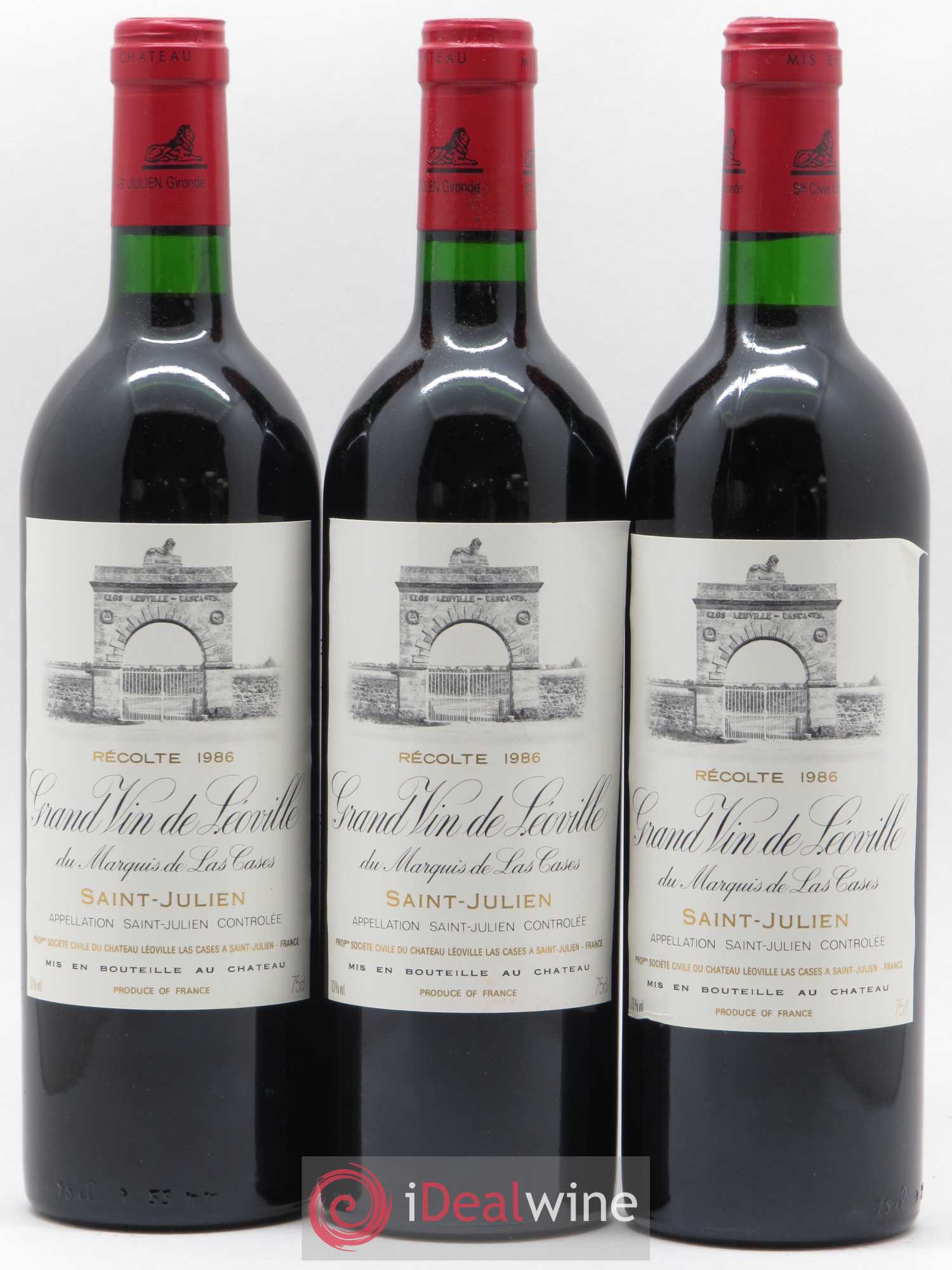 Château Léoville Las Cases 2ème Grand Cru Classé 1986 - Lotto di 12 bottiglie - 3