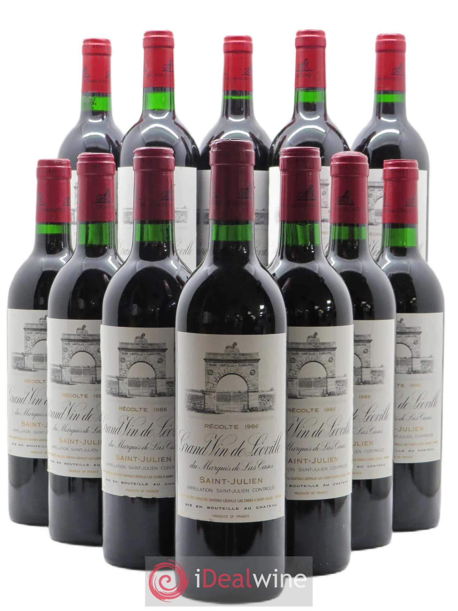 Château Léoville Las Cases 2ème Grand Cru Classé 1986 - Lotto di 12 bottiglie - 0