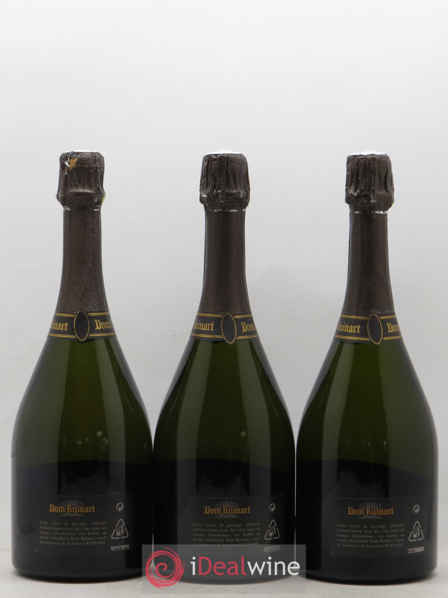 Dom Ruinart Brut Ruinart Brut 1996 - Lot de 3 bouteilles - 1