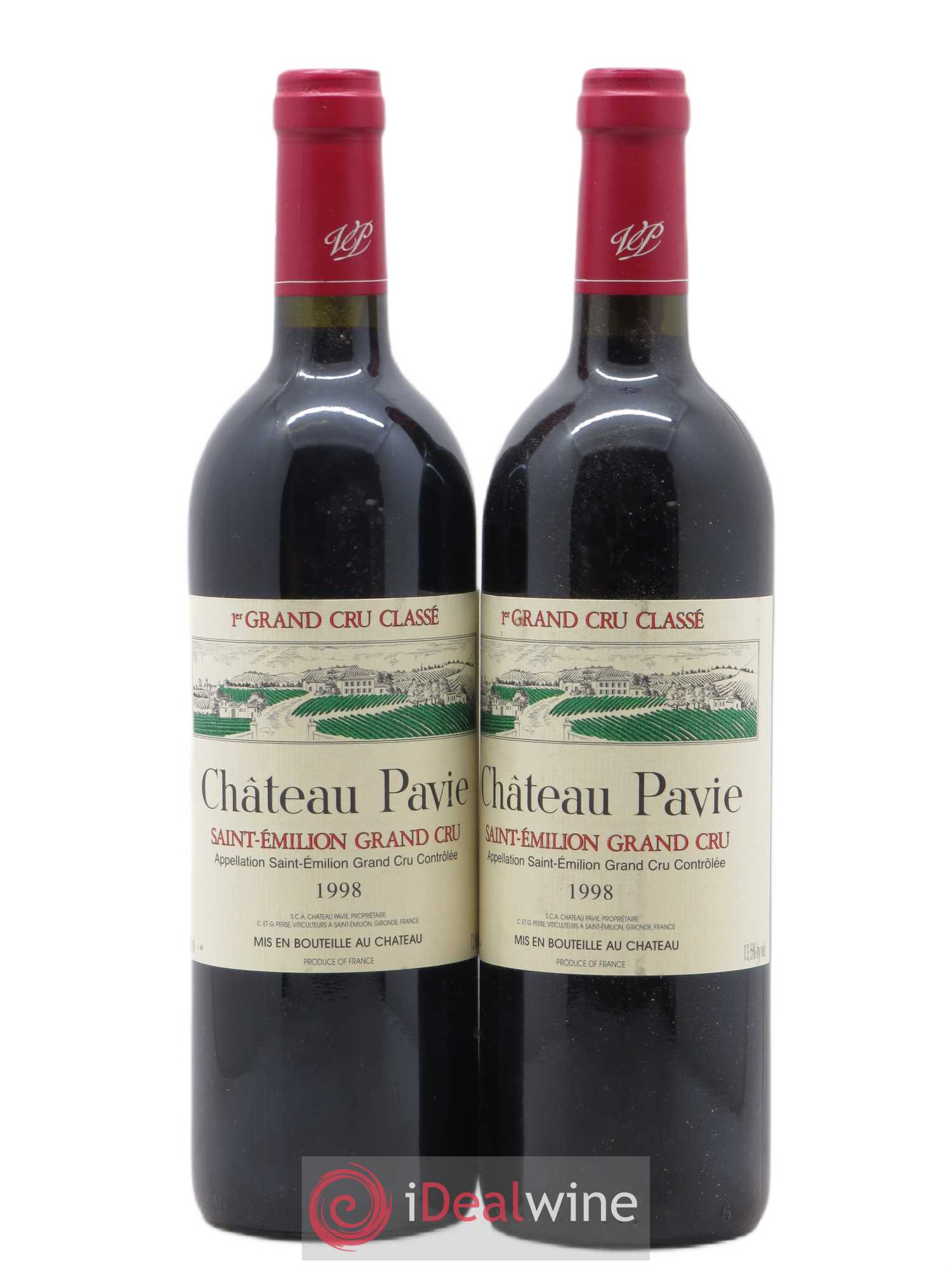 Château Pavie 1er Grand Cru Classé A 1998 - Lot de 2 bouteilles - 0