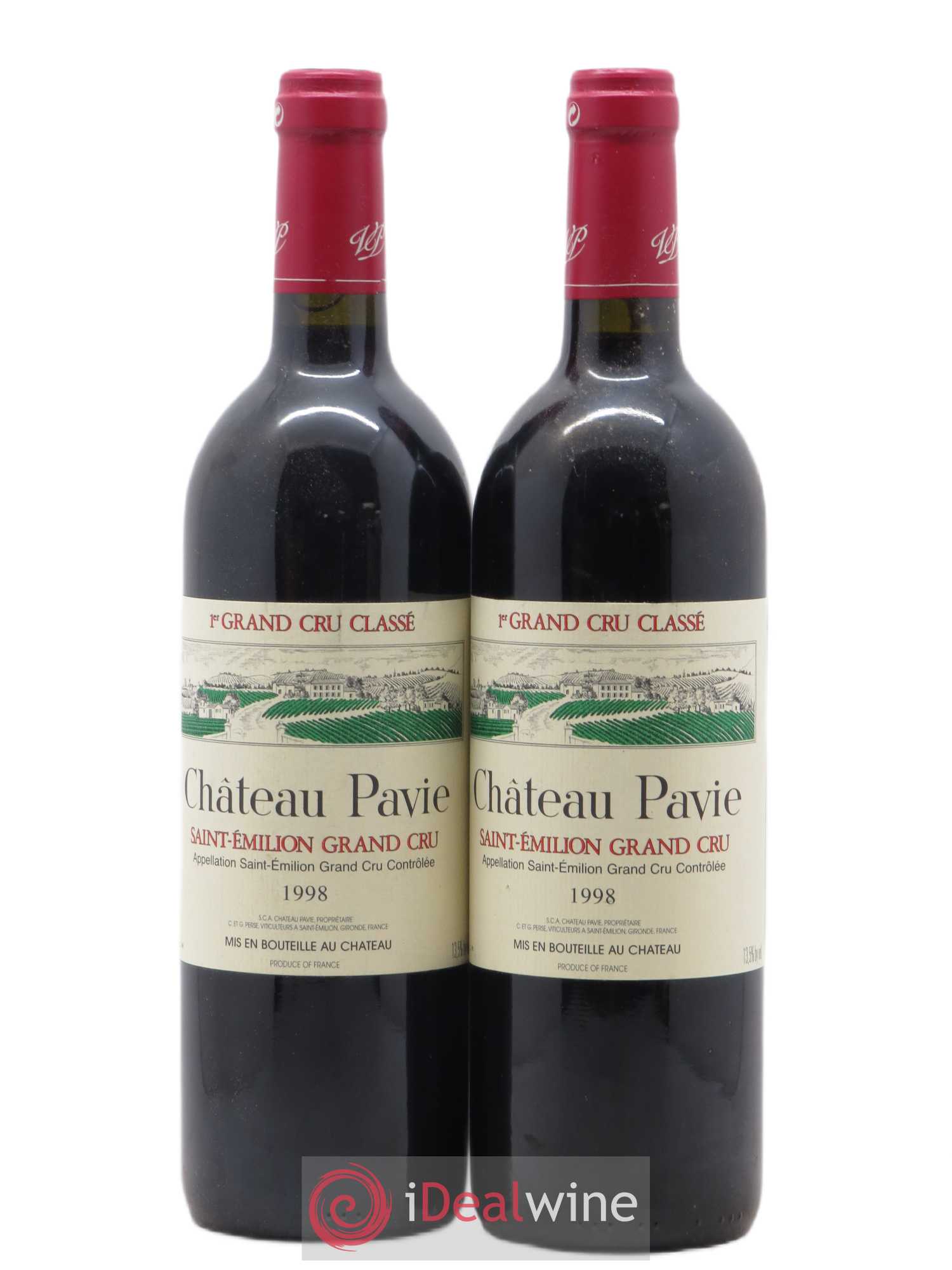 Château Pavie 1er Grand Cru Classé A 1998 - Lot de 2 bouteilles - 0
