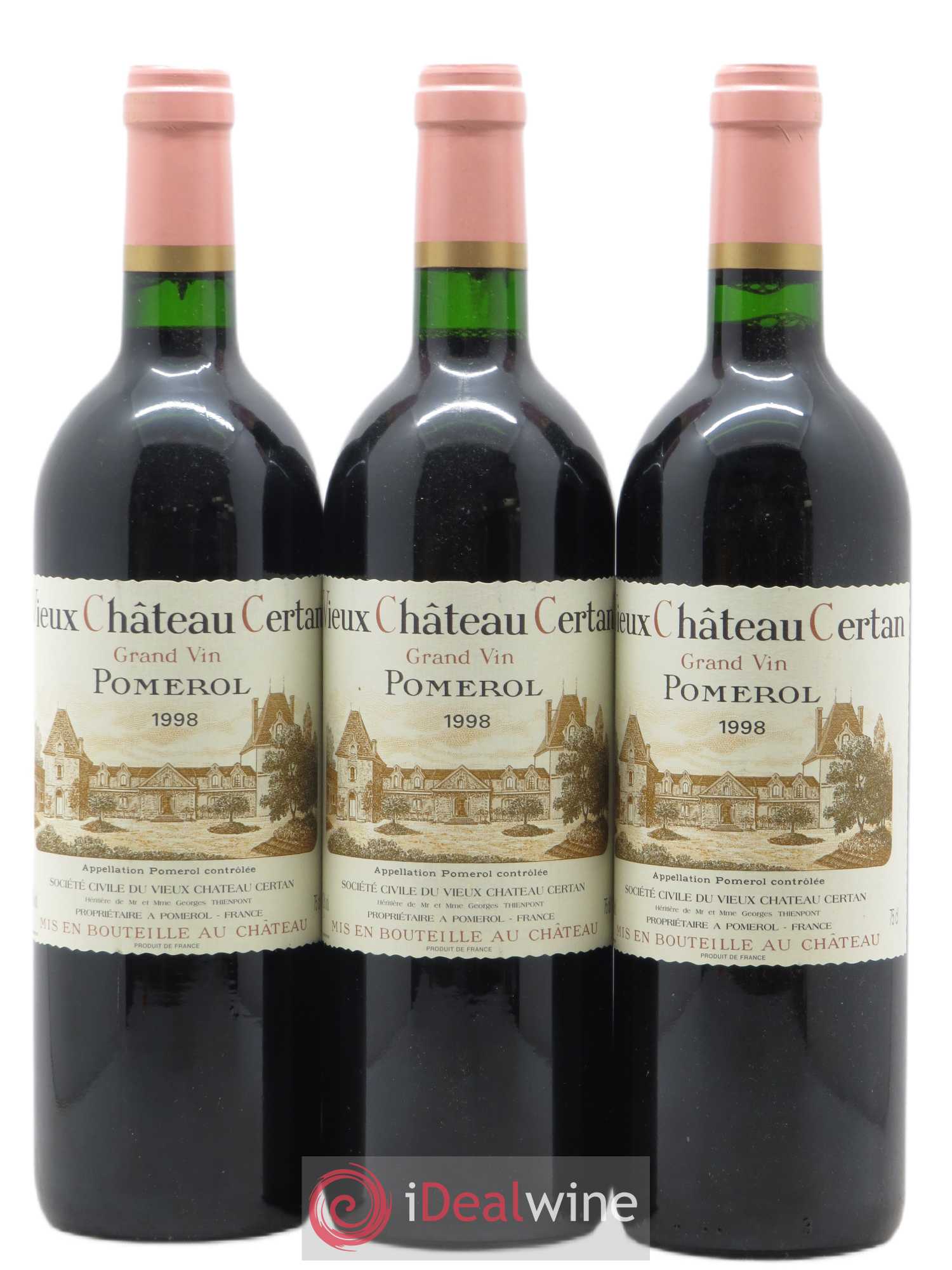 Vieux Château Certan 1998 - Lot de 3 bouteilles - 0