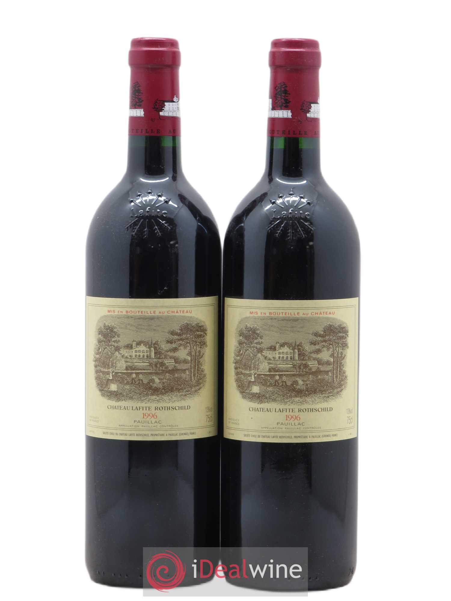 Château Lafite Rothschild 1er Grand Cru Classé 1996 - Lot de 2 bouteilles - 0