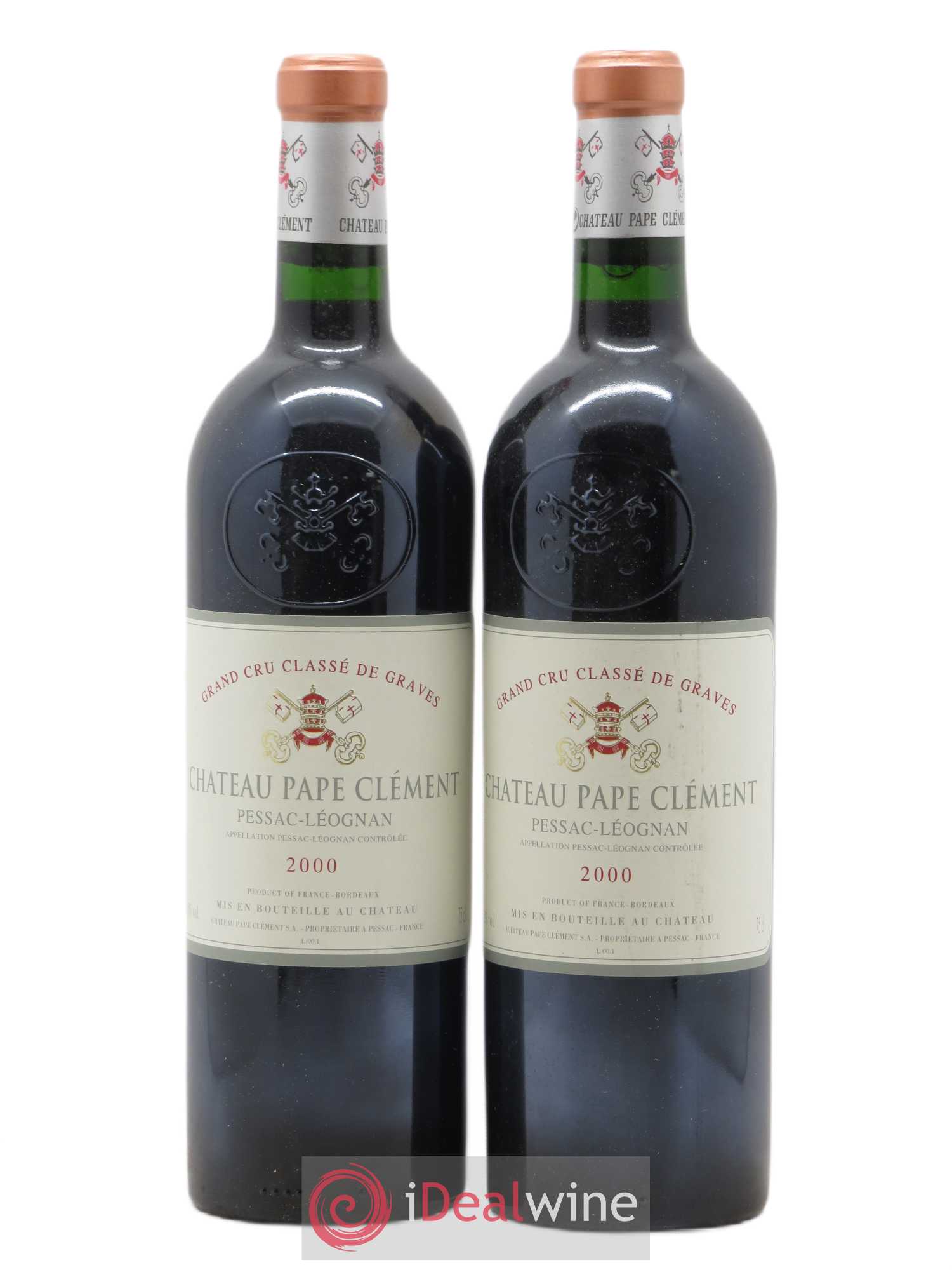 Château Pape Clément Cru Classé de Graves 2000 - Lot de 2 bouteilles - 0