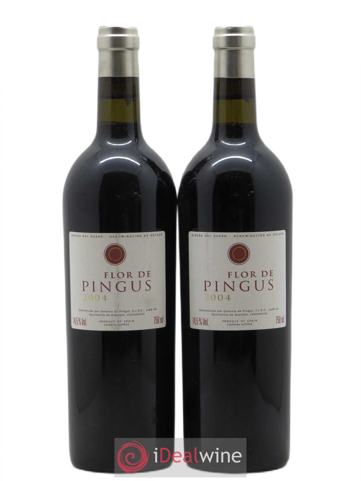 Ribera Del Duero Flor de Pingus Dominio de Pingus - Peter Sisseck 2004 - Lot de 2 bouteilles - 0