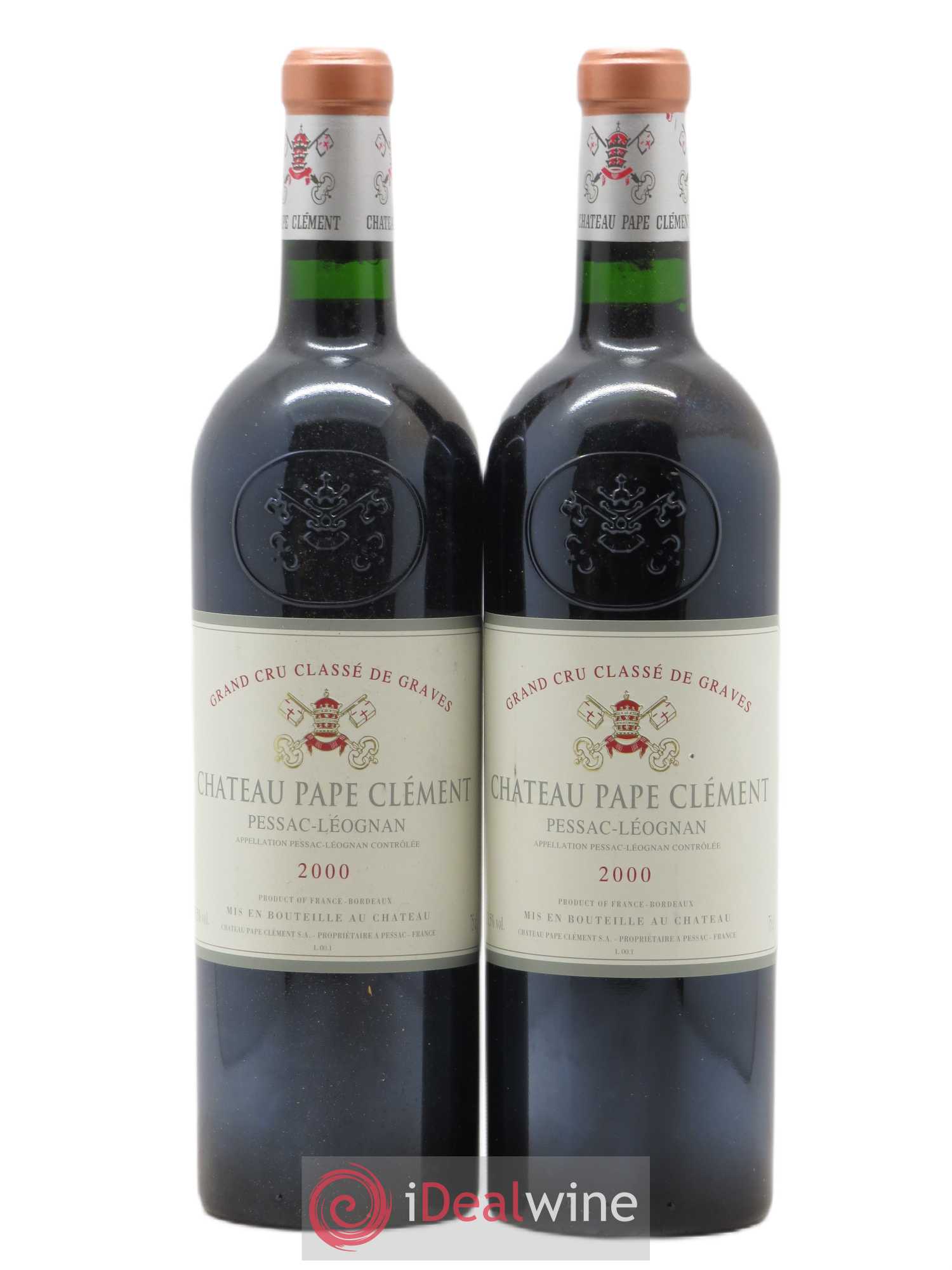 Château Pape Clément Cru Classé de Graves 2000 - Lot de 2 bouteilles - 0