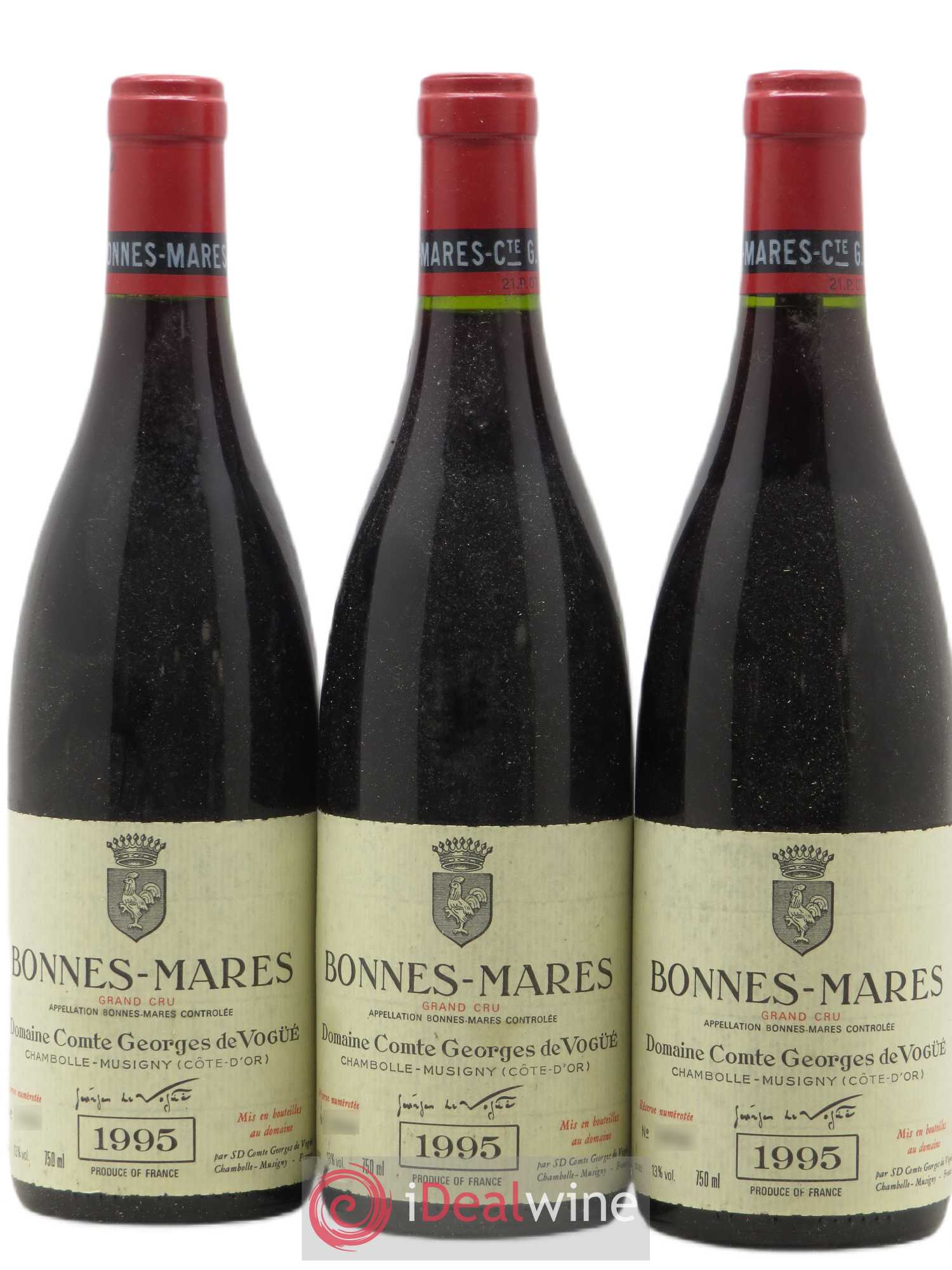 Bonnes-Mares Grand Cru Comte Georges de Vogüé 1995 - Lot de 3 bouteilles - 0