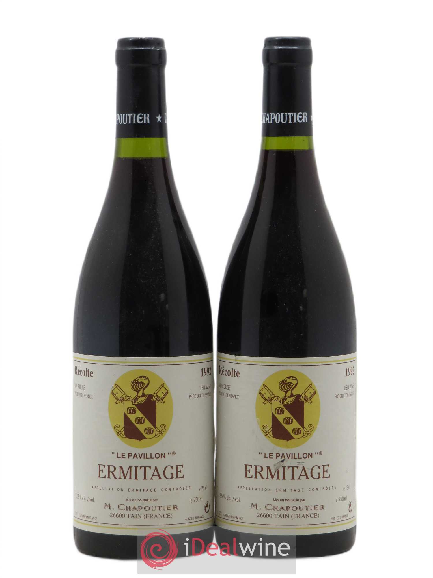 Hermitage Ermitage Le Pavillon Chapoutier 1992 - Lot de 2 bouteilles - 0