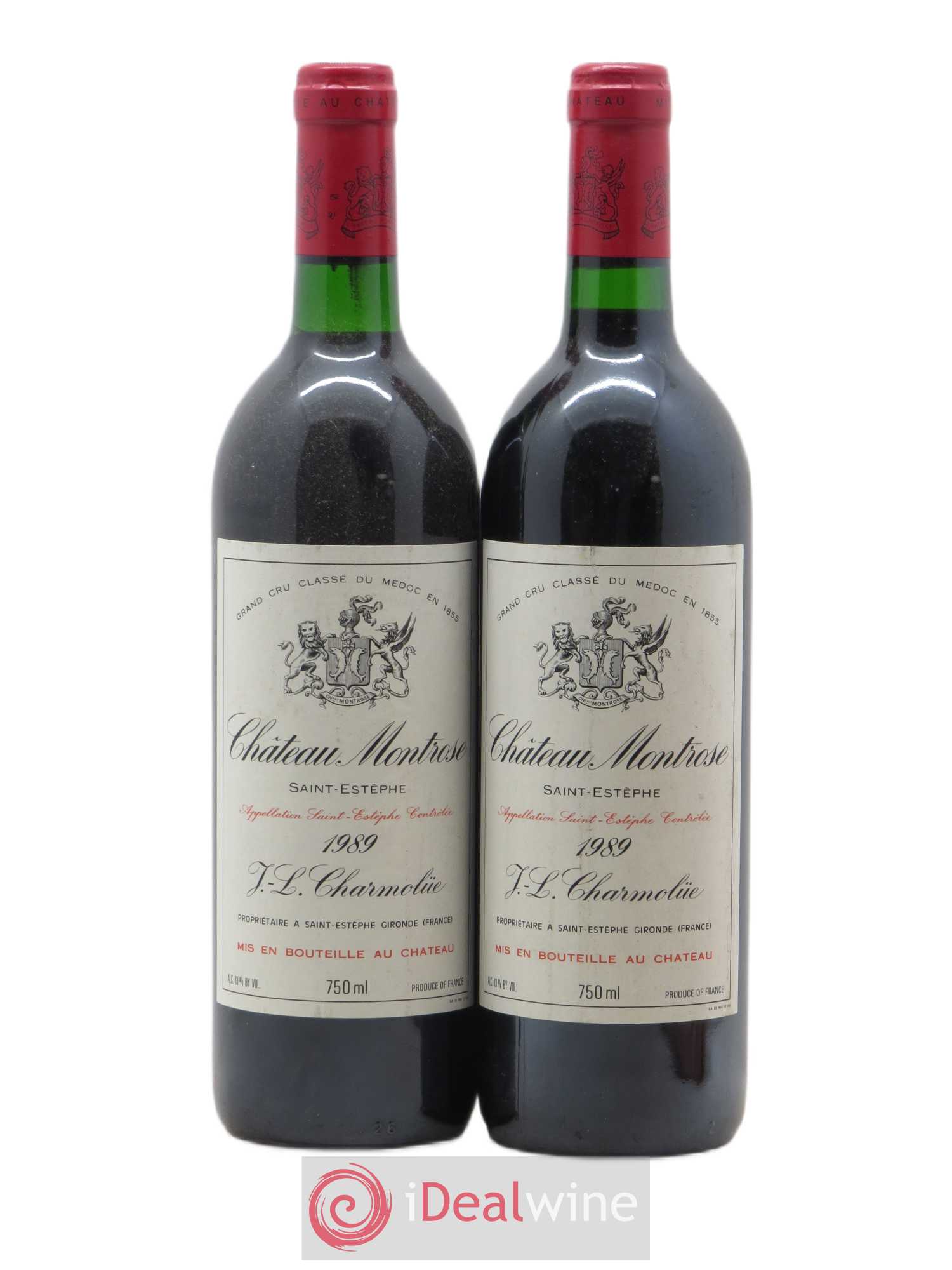 Château Montrose 2ème Grand Cru Classé 1989 - Lot de 2 bouteilles - 0