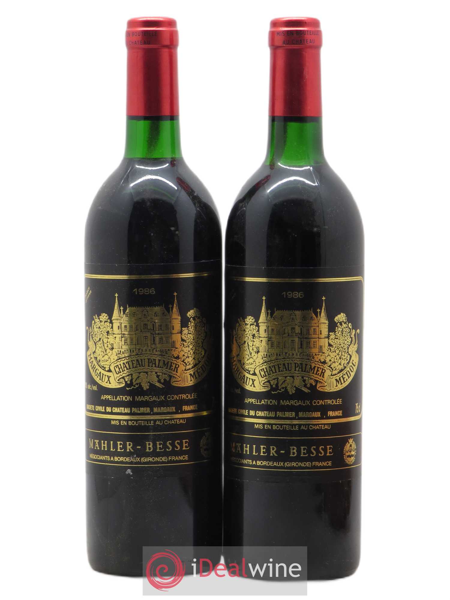 Château Palmer 3ème Grand Cru Classé 1986 - Lot de 2 bouteilles - 0