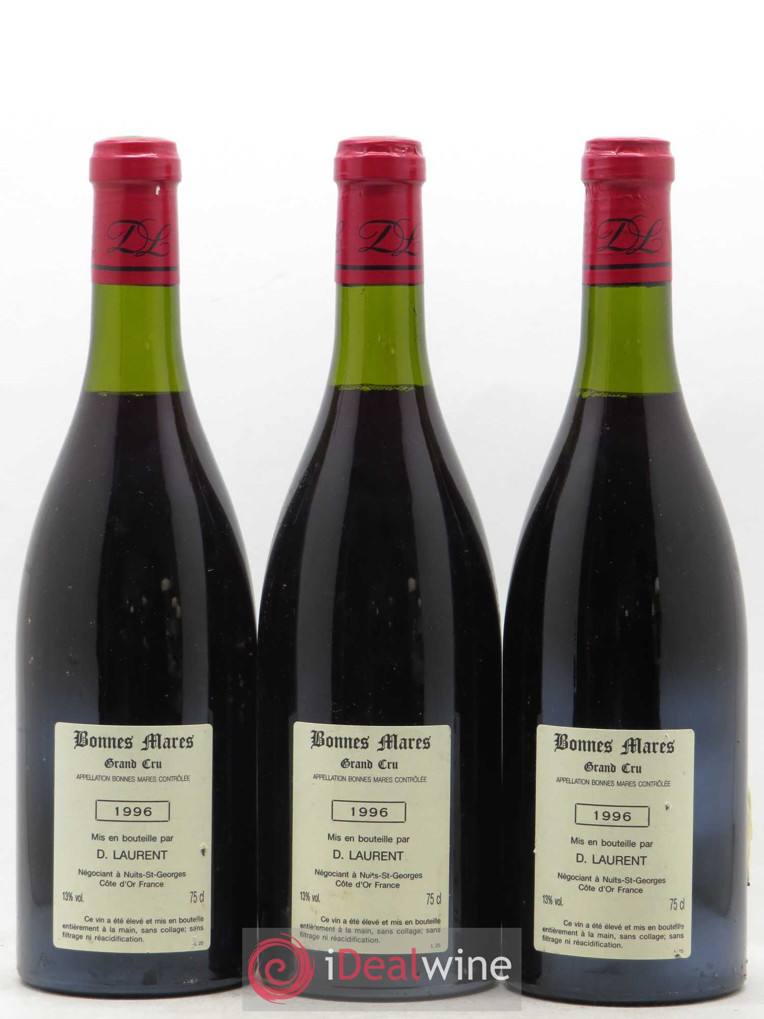 Bonnes-Mares Grand Cru Dominique Laurent 1996 - Lot de 3 bouteilles - 1