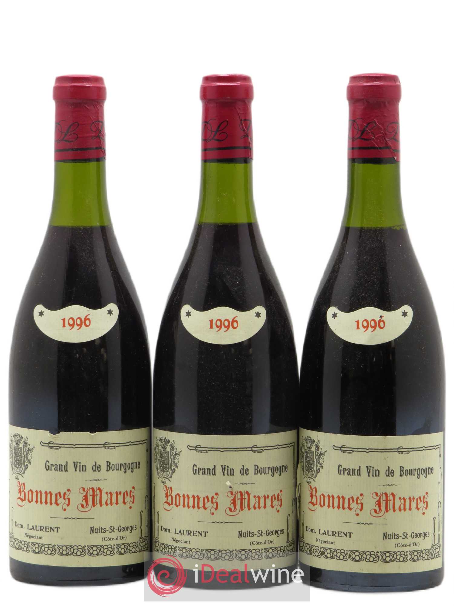 Bonnes-Mares Grand Cru Dominique Laurent 1996 - Lot de 3 bouteilles - 0