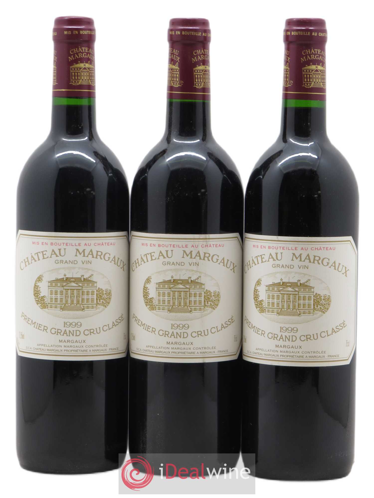 Château Margaux 1er Grand Cru Classé 1999 - Lot de 3 bouteilles - 0