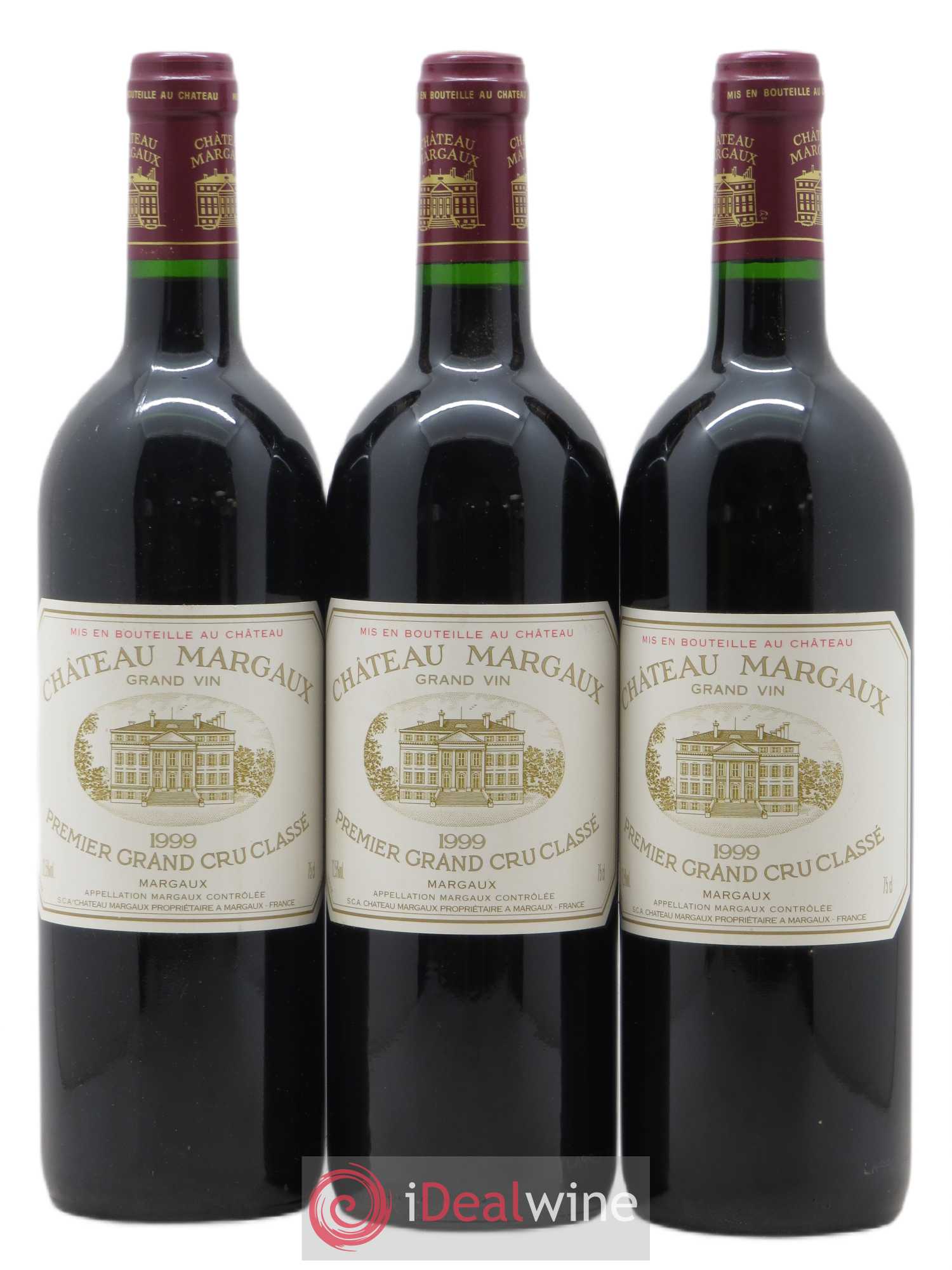Château Margaux 1er Grand Cru Classé 1999 - Lot de 3 bouteilles - 0