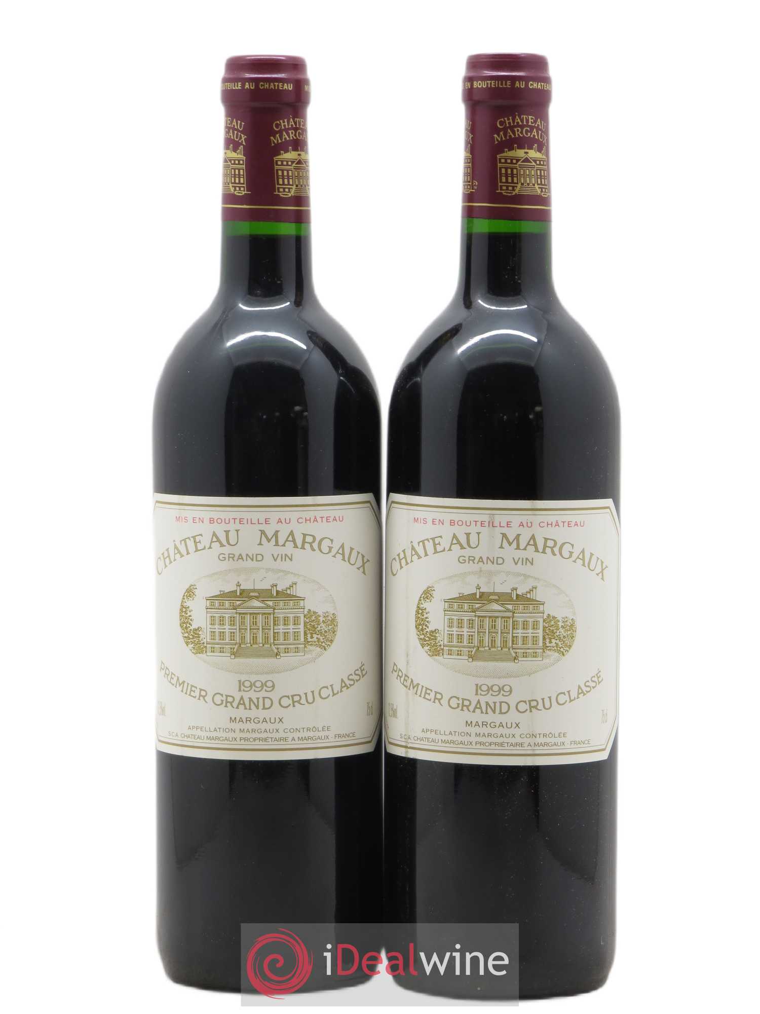 Château Margaux 1er Grand Cru Classé 1999 - Lot de 2 bouteilles - 0