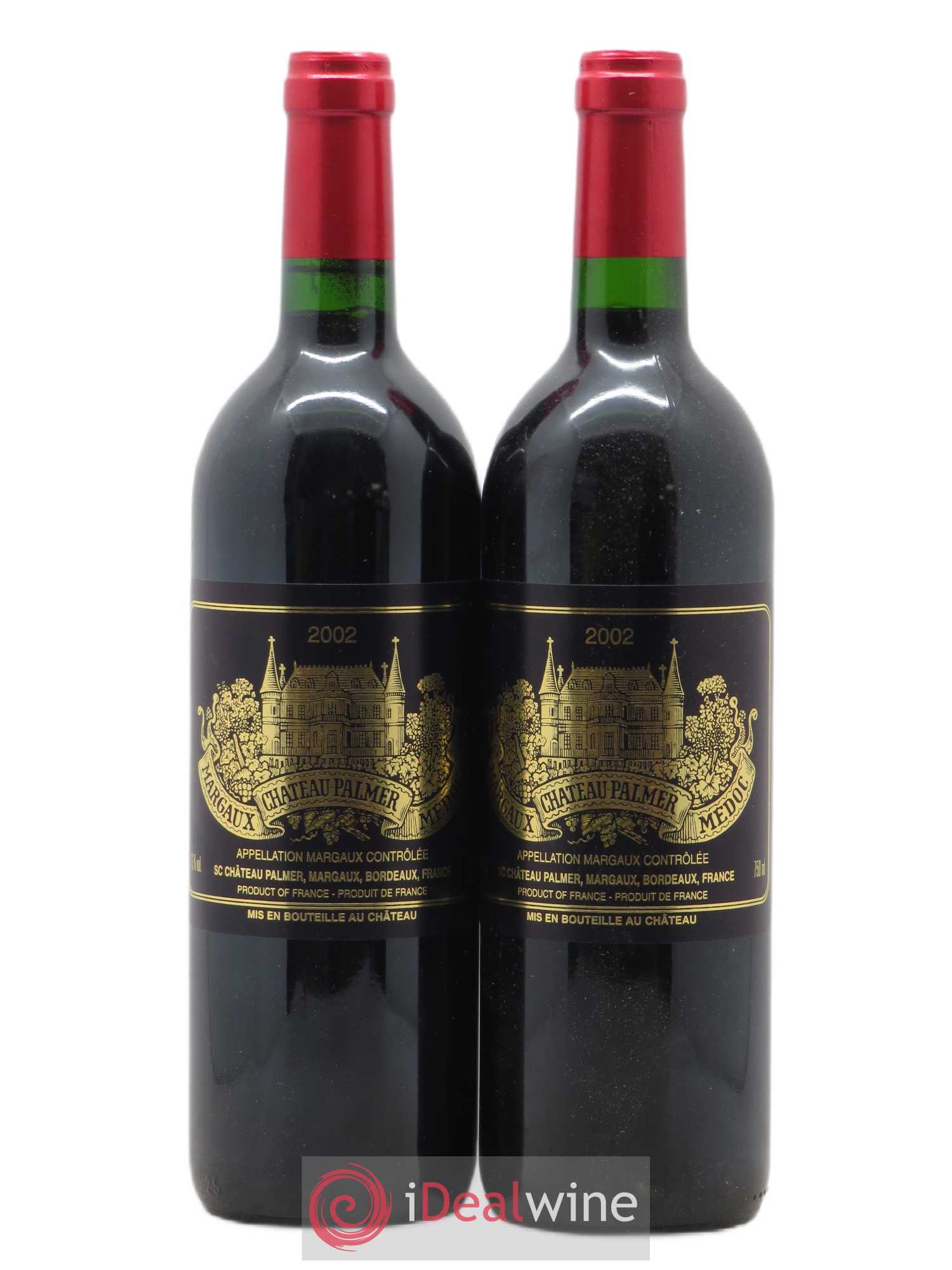 Château Palmer 3ème Grand Cru Classé 2002 - Lot de 2 bouteilles - 0