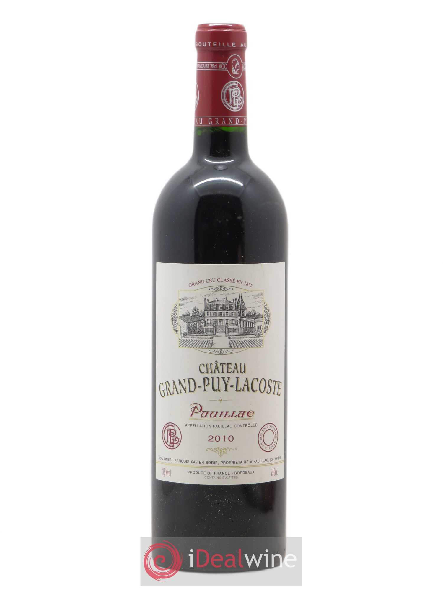 Château Grand Puy Lacoste 5ème Grand Cru Classé 2010 - Lot de 1 bouteille - 0