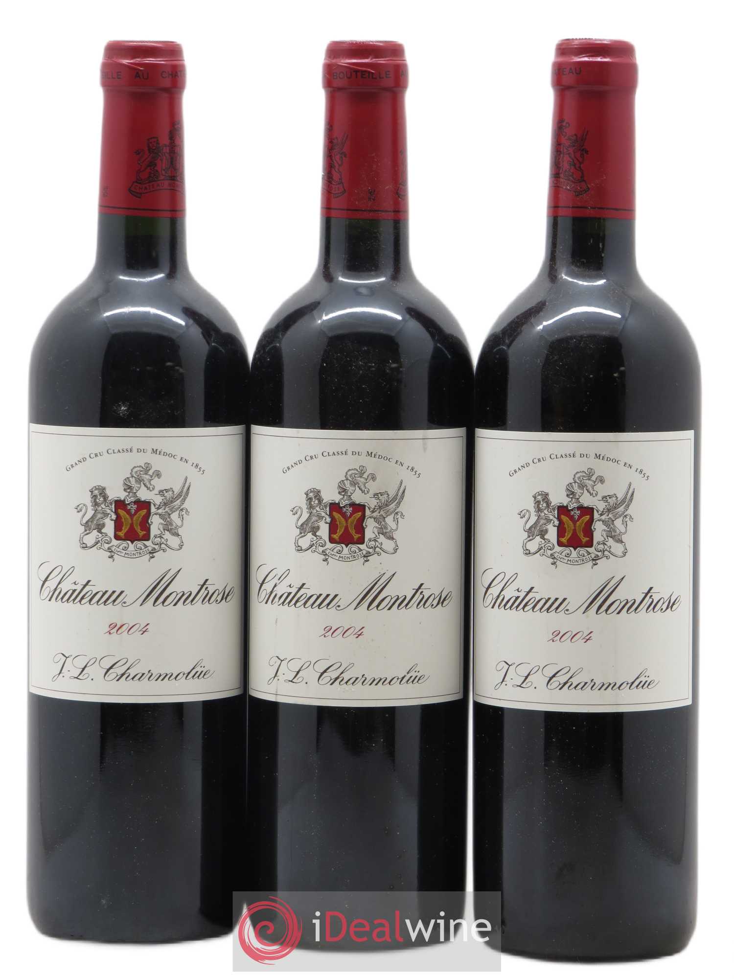 Château Montrose 2ème Grand Cru Classé 2004 - Lot de 3 bouteilles - 0