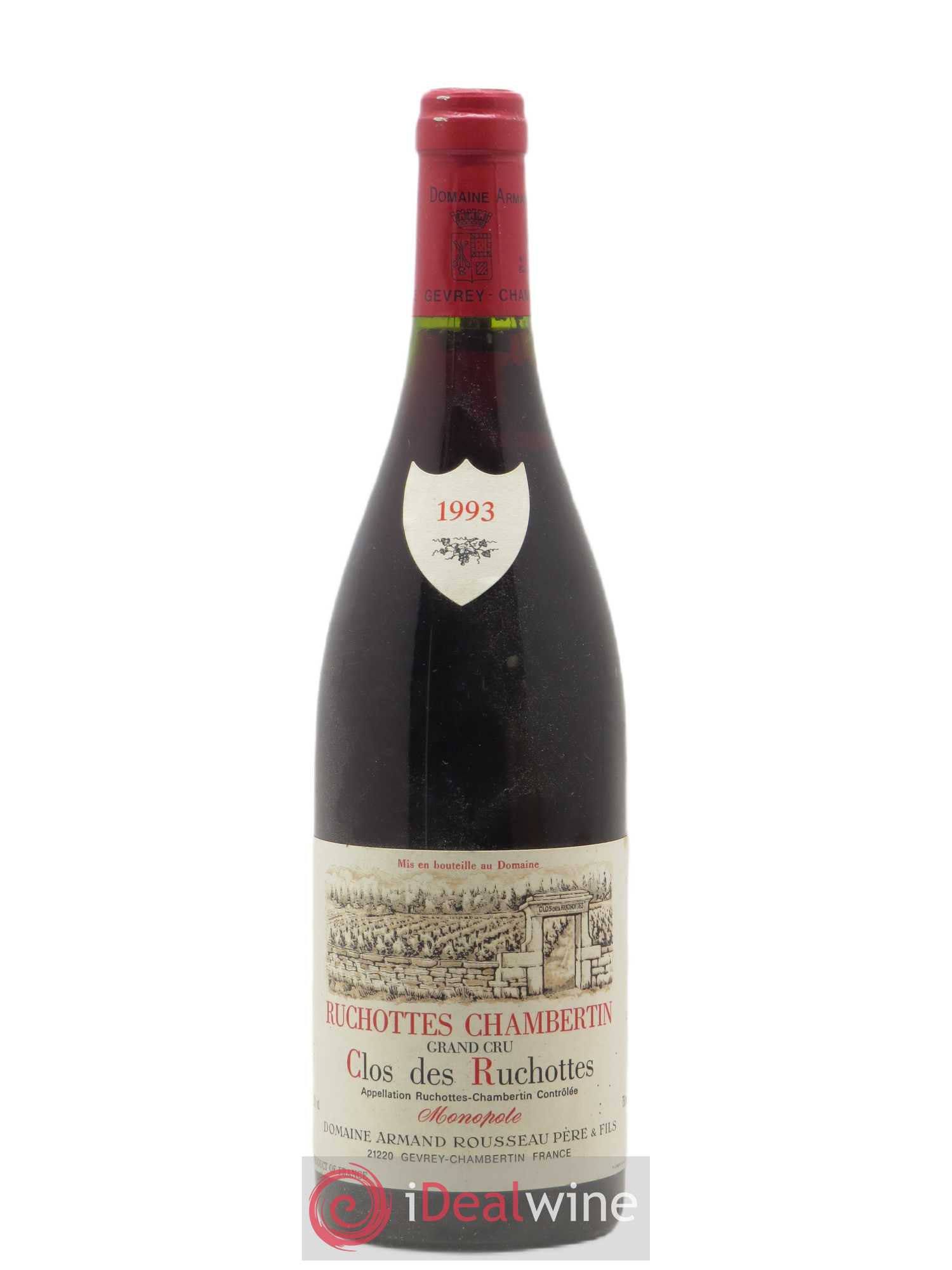 Ruchottes-Chambertin Grand Cru Clos des Ruchottes Armand Rousseau (Domaine) 1993 - Posten von 1 Flasche - 0