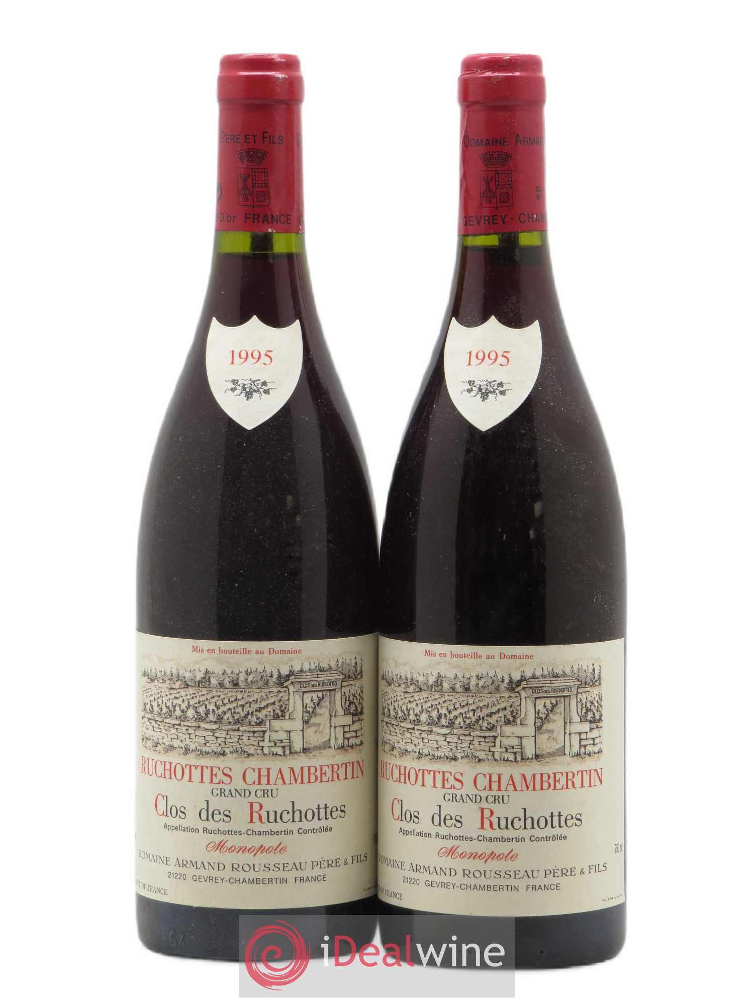 Ruchottes-Chambertin Grand Cru Clos des Ruchottes Armand Rousseau (Domaine) 1995 - Lot de 2 bouteilles - 0
