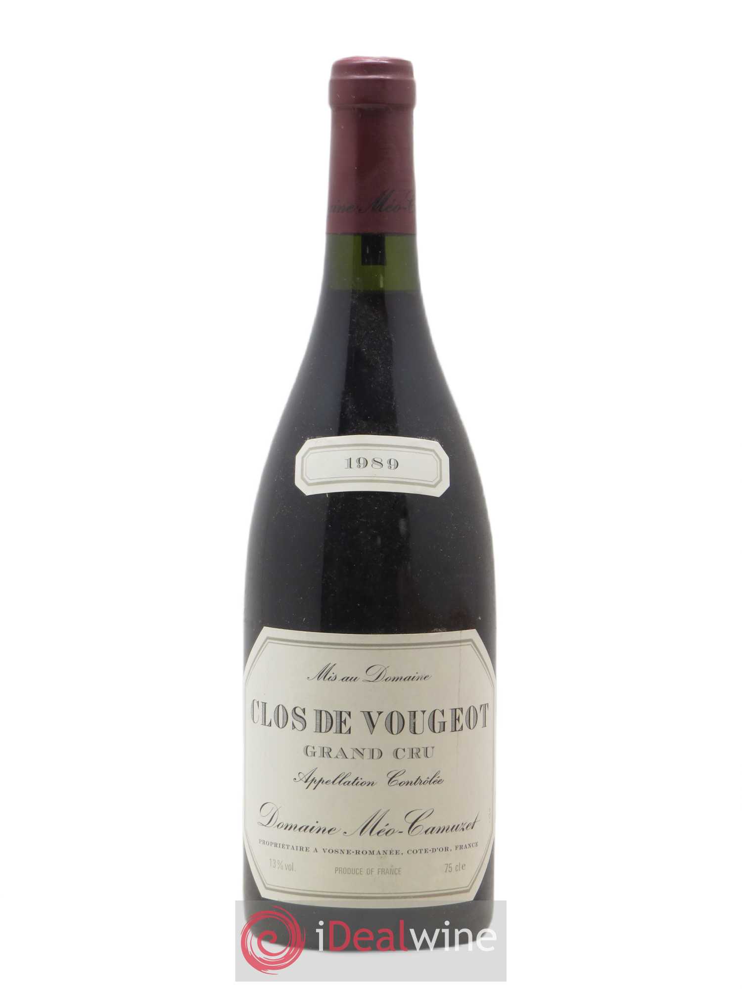 Clos de Vougeot Grand Cru Méo-Camuzet (Domaine) 1989 - Lot de 1 bouteille - 0