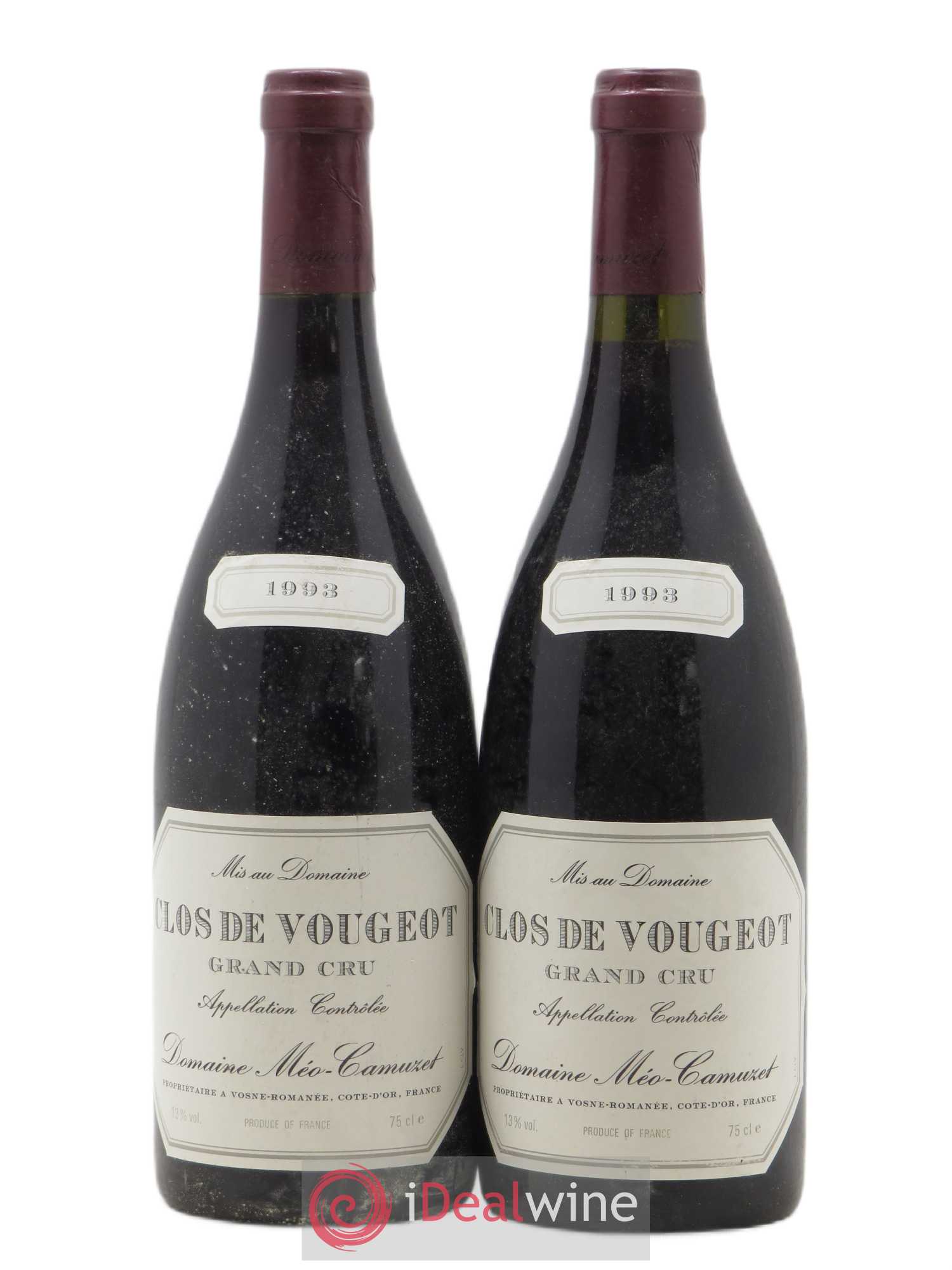 Clos de Vougeot Grand Cru Méo-Camuzet (Domaine) 1993 - Lotto di 2 bottiglie - 0