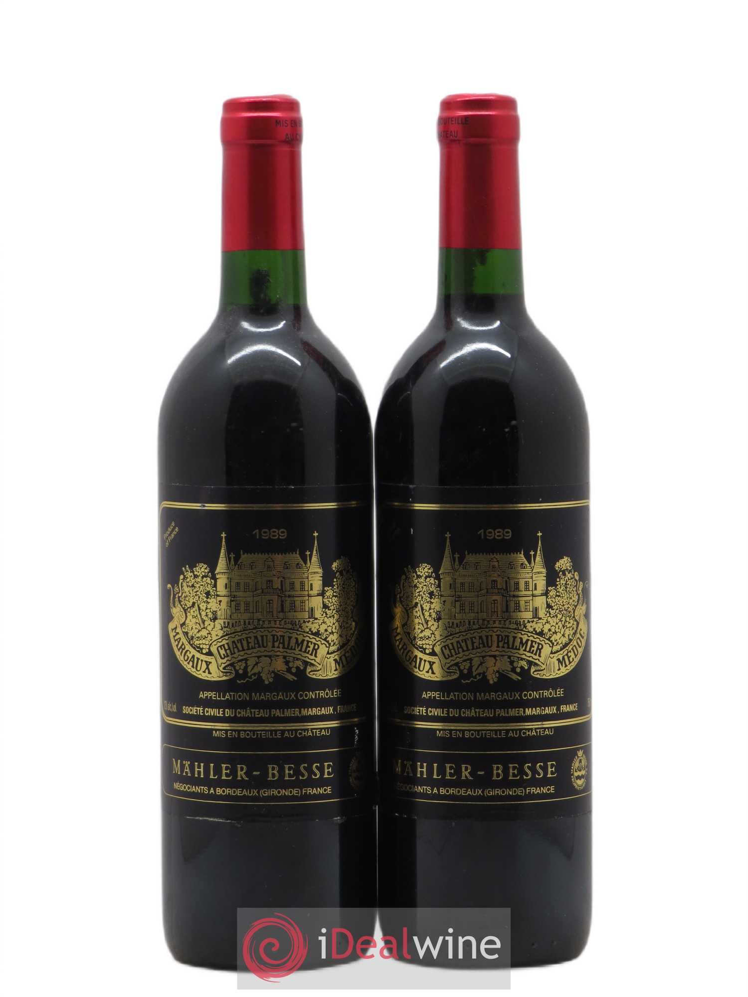 Château Palmer 3ème Grand Cru Classé 1989 - Lot de 2 bouteilles - 0