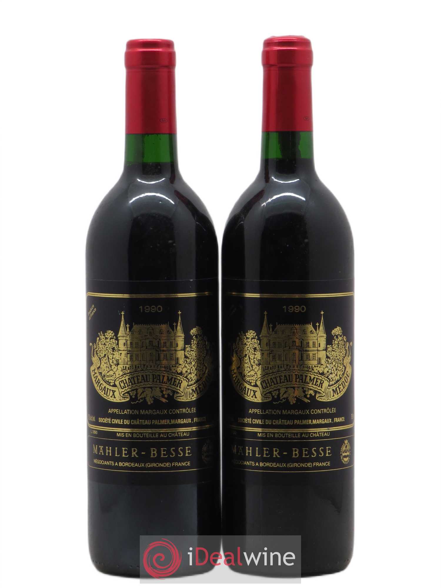 Château Palmer 3ème Grand Cru Classé 1990 - Lot de 2 bouteilles - 0