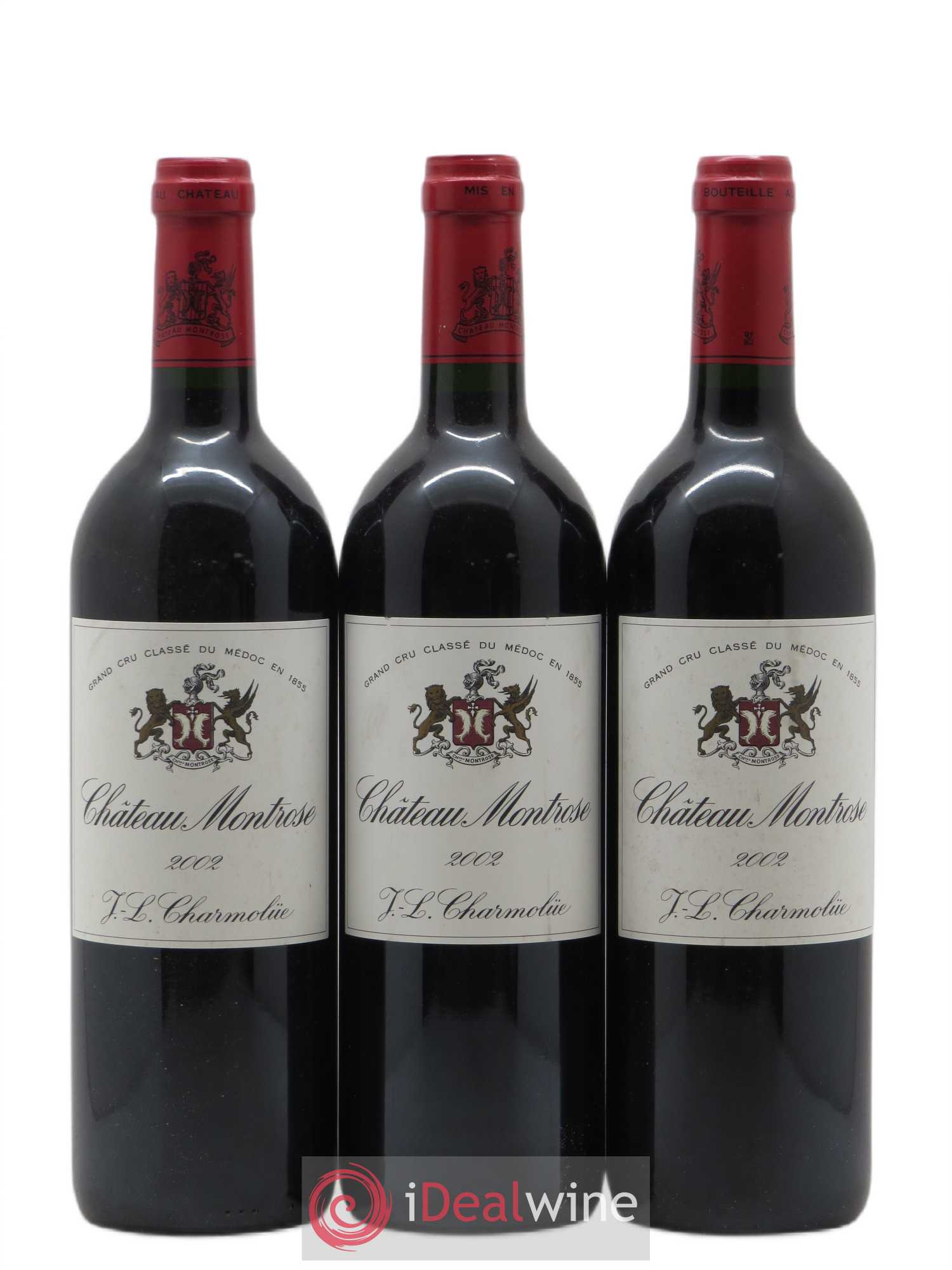 Château Montrose 2ème Grand Cru Classé 2002 - Lot de 3 bouteilles - 0