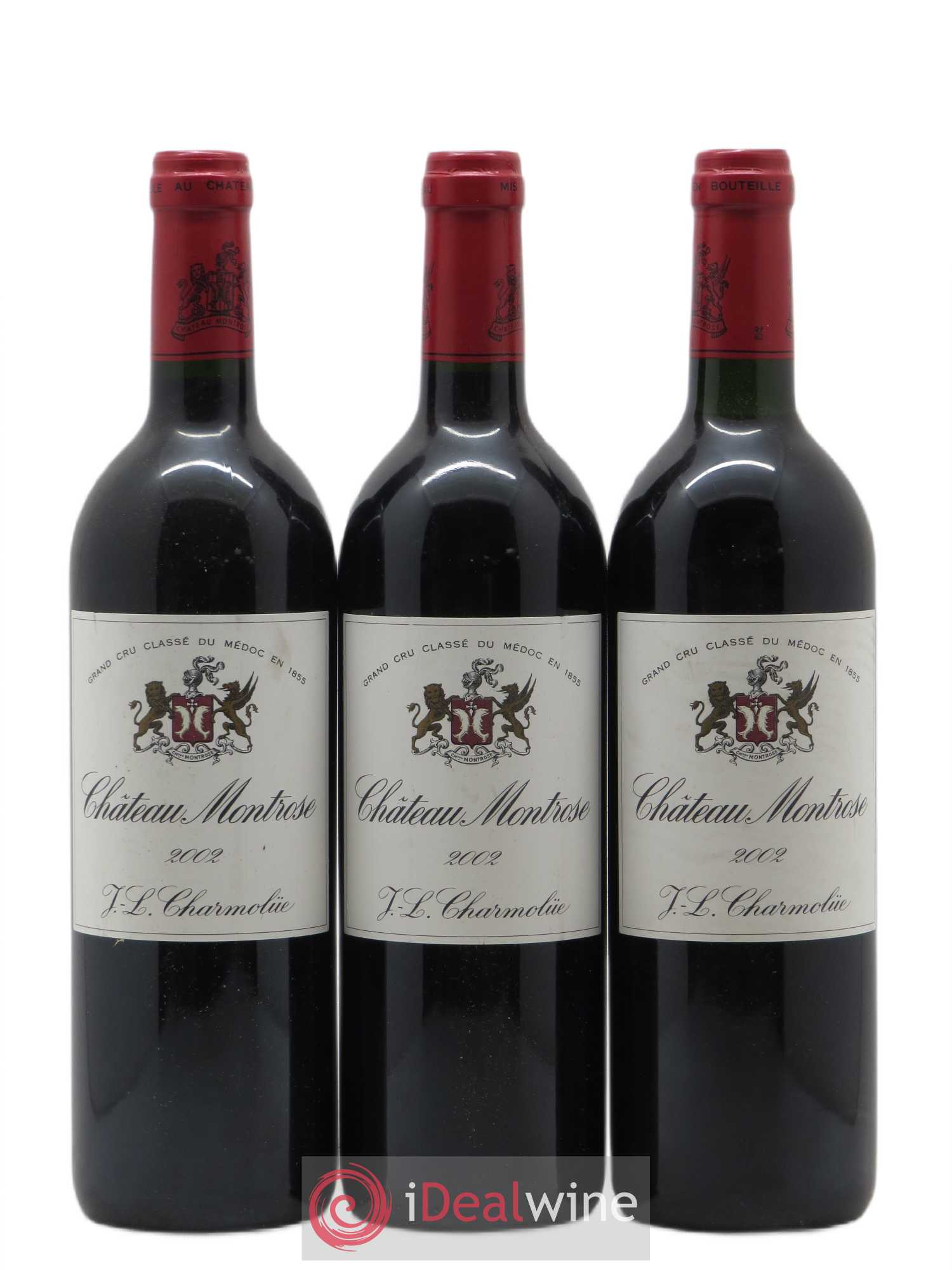 Château Montrose 2ème Grand Cru Classé 2002 - Lot de 3 bouteilles - 0